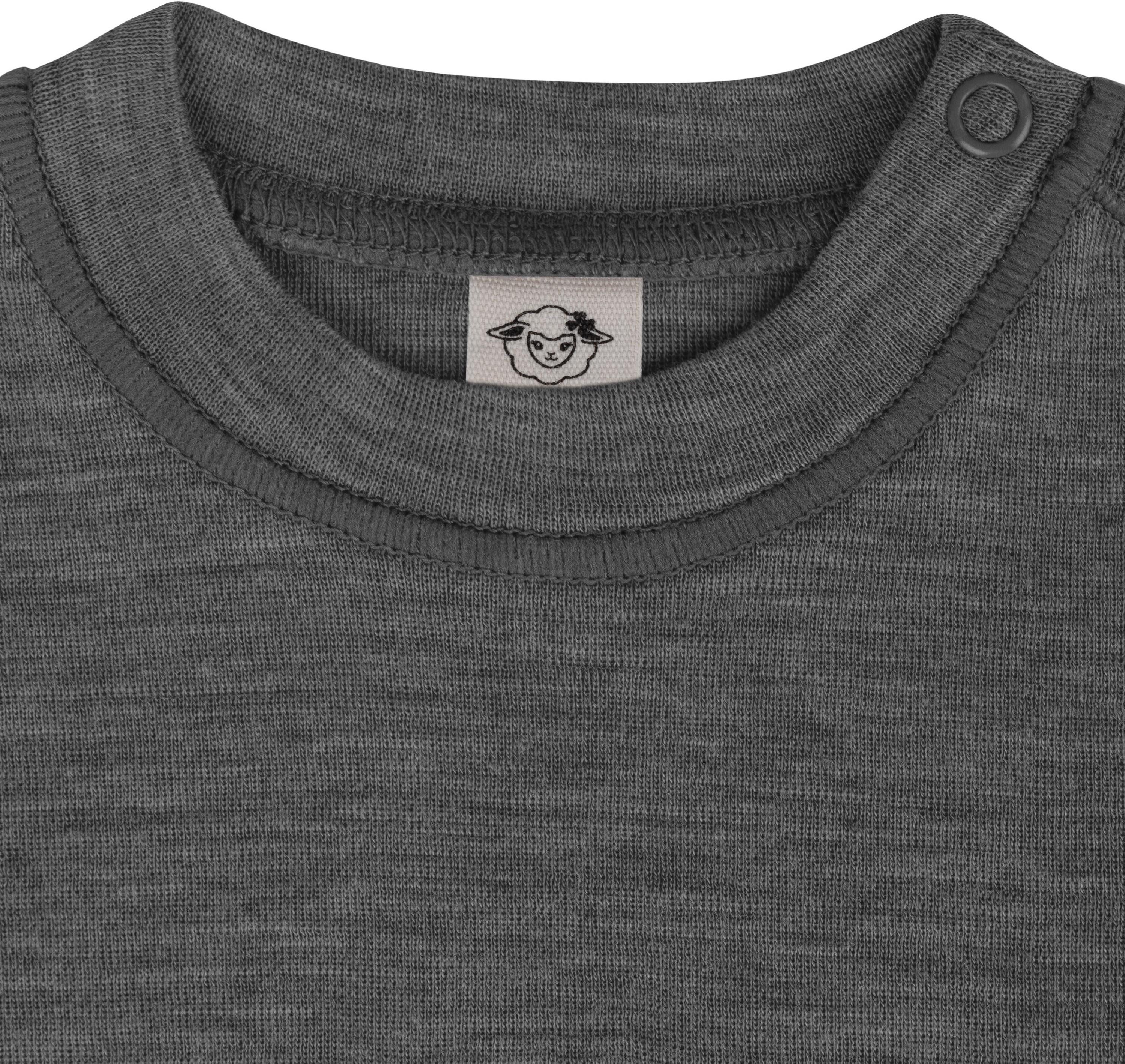 normani Kurzarmbody 2er Set Baby Kurzarmbody aus Merinowolle Short-Sleeve mit Druckknopf