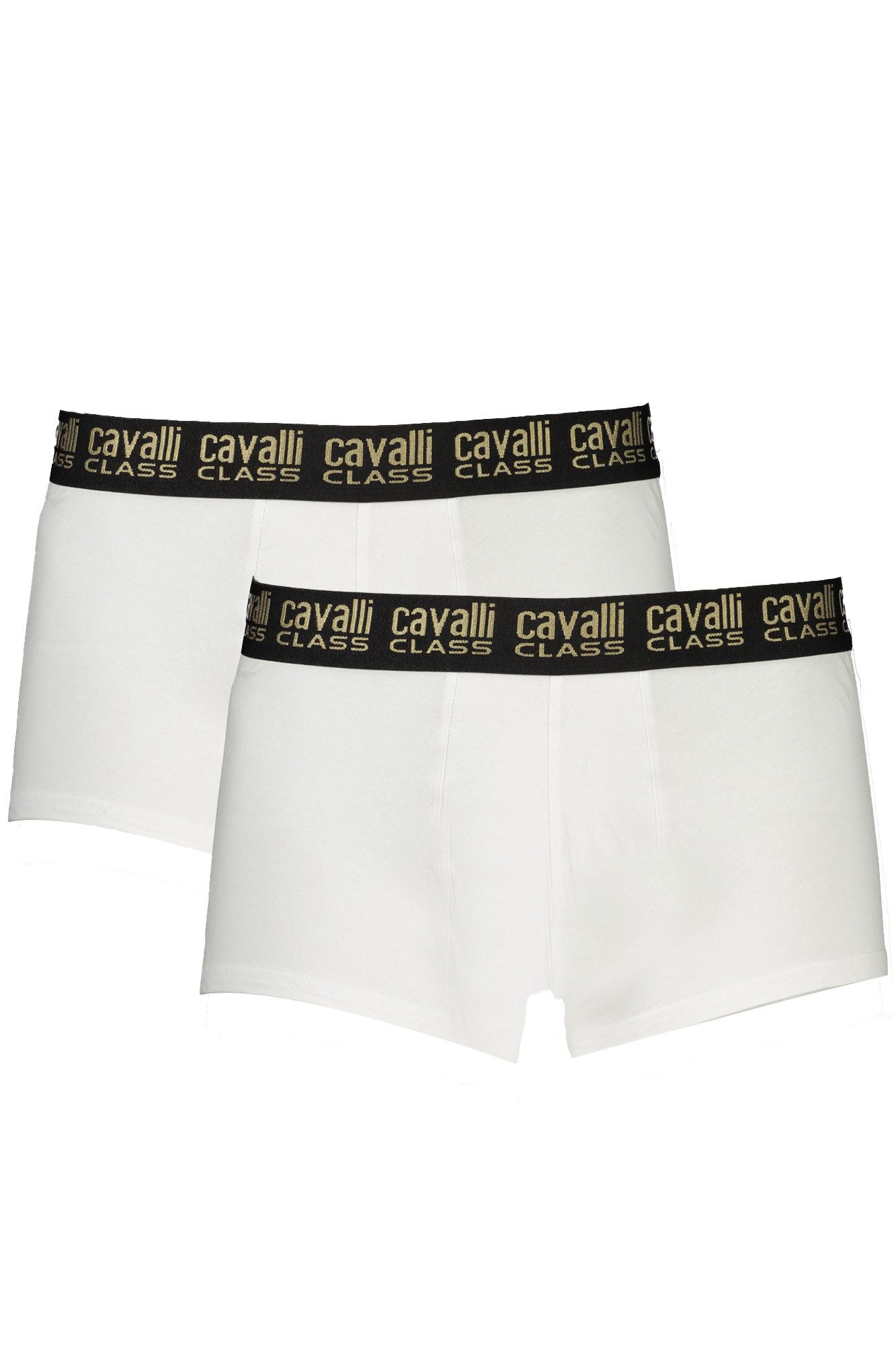 Cavalli Class Boxershorts Herren Boxershorts Weiß: Parigamba Doppelpack mit Logo-Druck