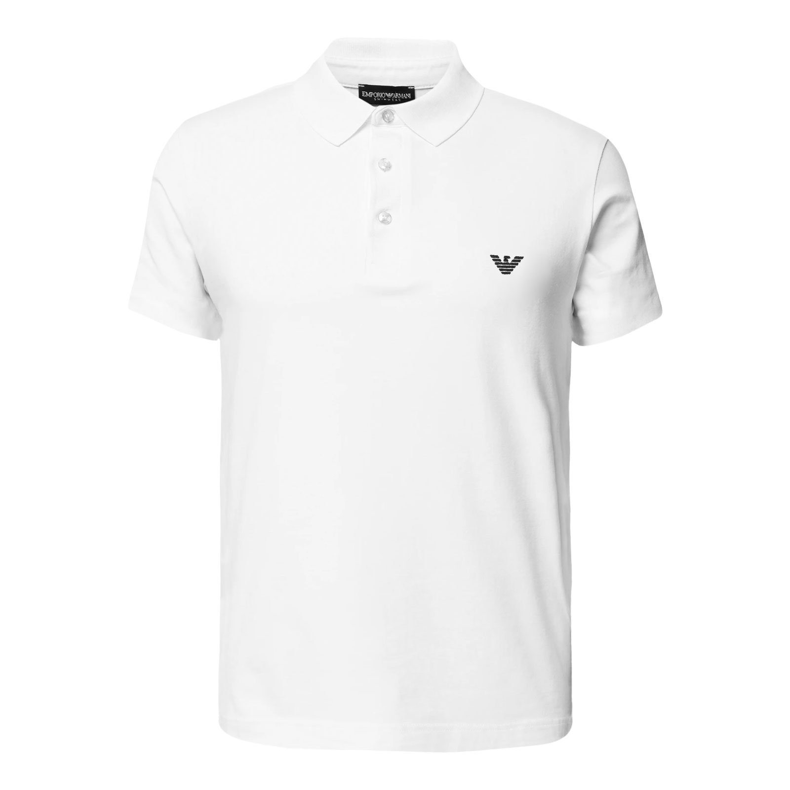 Emporio Armani Poloshirt Polo Beachwear mit kleiner Logostickerei 00010 white