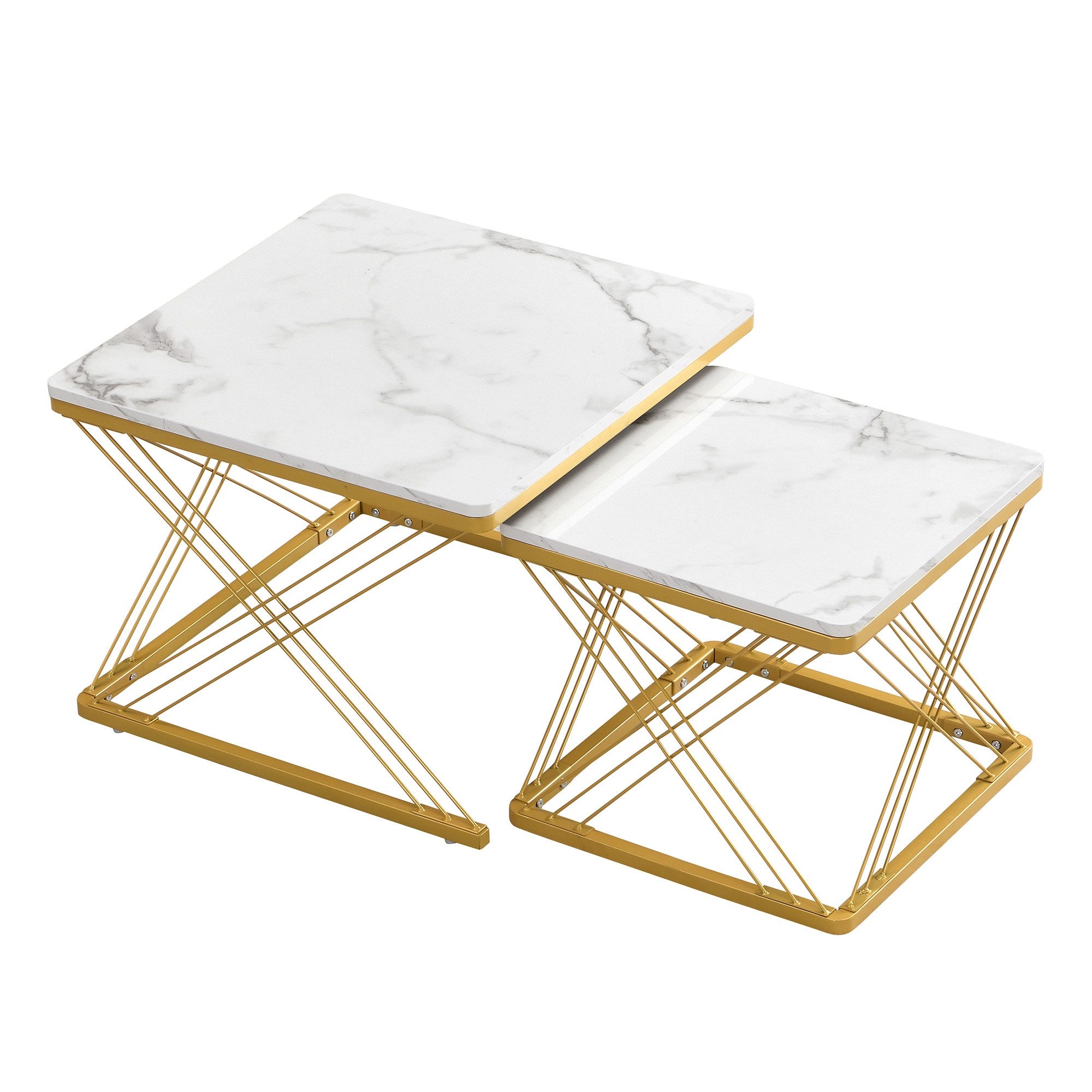 REDOM Couchtisch 2er Kaffeetisch Set Sofatisch Wohnzimmertisch (Sofatisch, günstig online kaufen