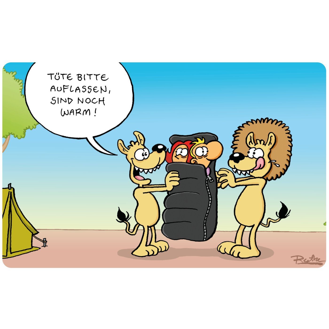 Frühstücksbrett Ralph Ruthe - Tüte bitte auflassen, sind noch warm!