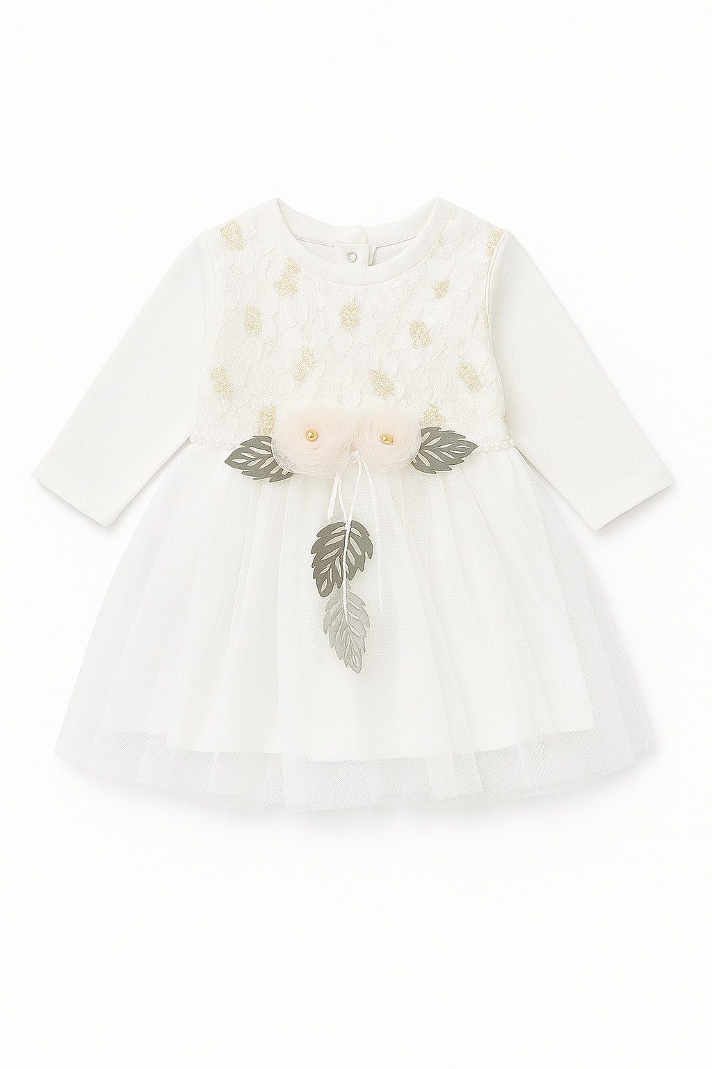 Lorey Medtec Taufkleid Prinzessin Kleid, Party Kleid, Spitze, Tüll, 100% Baumwolle, Weiß Spitze, Tüll