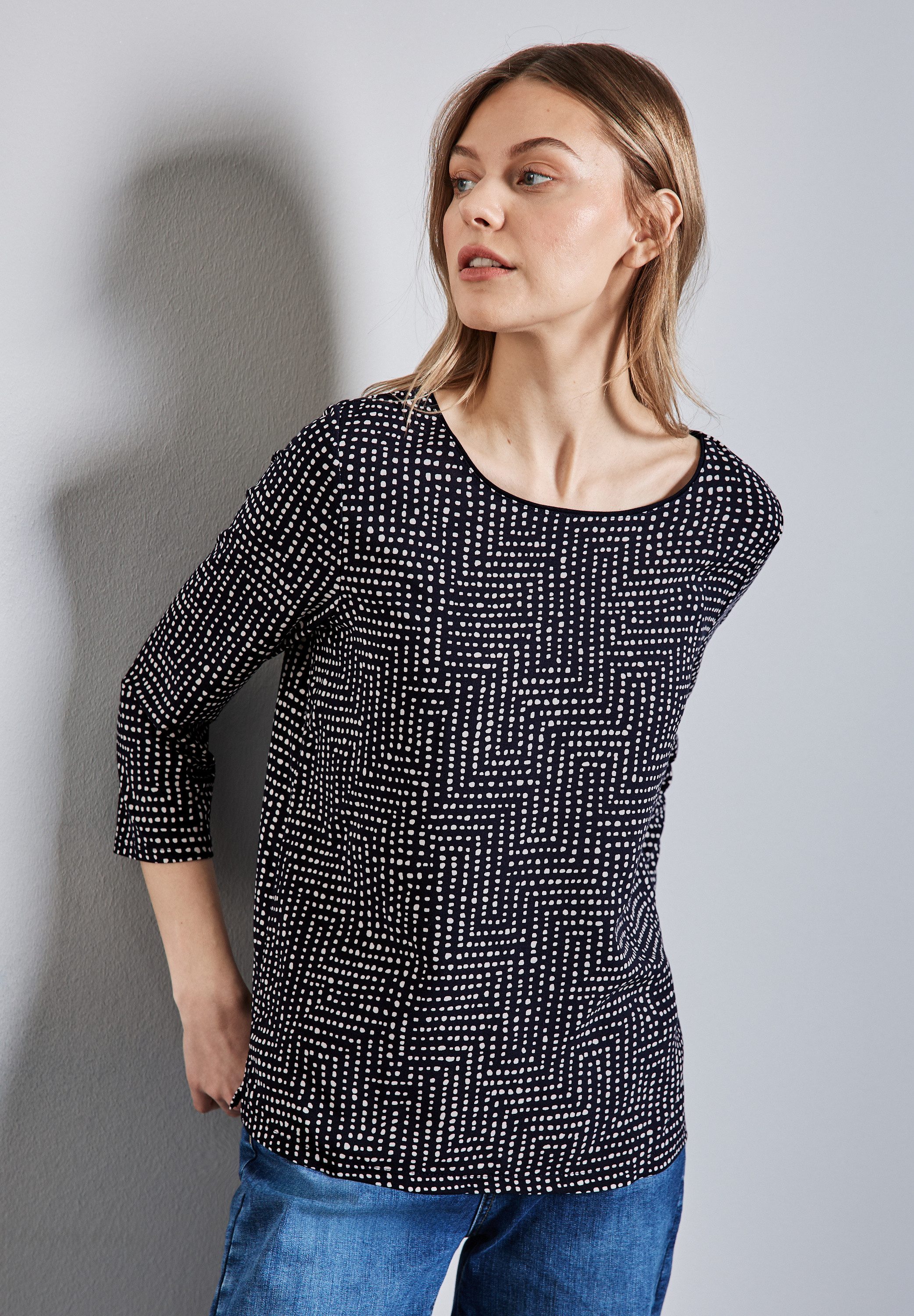 STREET ONE 3/4-Arm-Shirt EVI mit All-Over günstig online kaufen