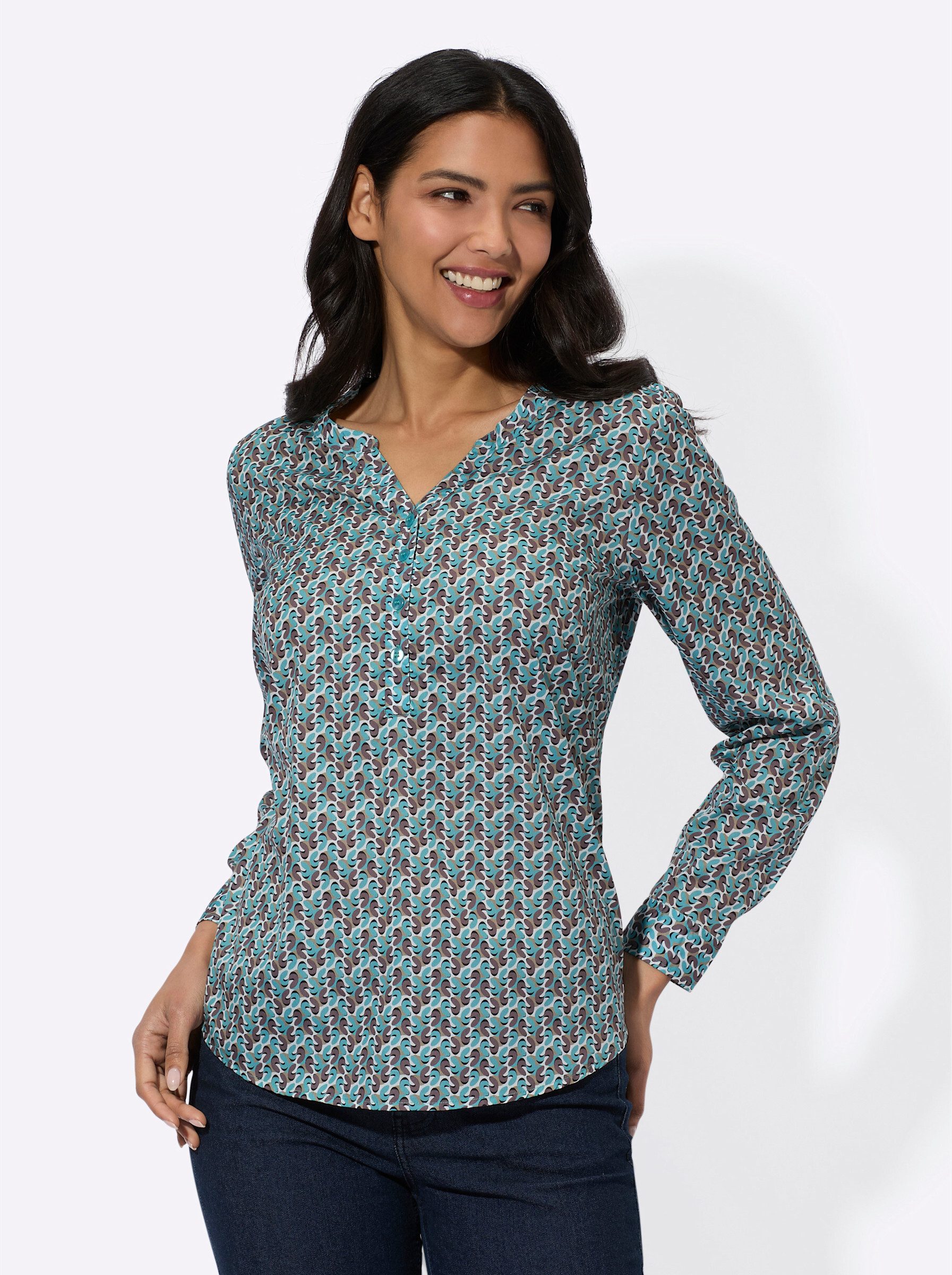 Sieh an! Klassische Bluse Schlupfbluse günstig online kaufen