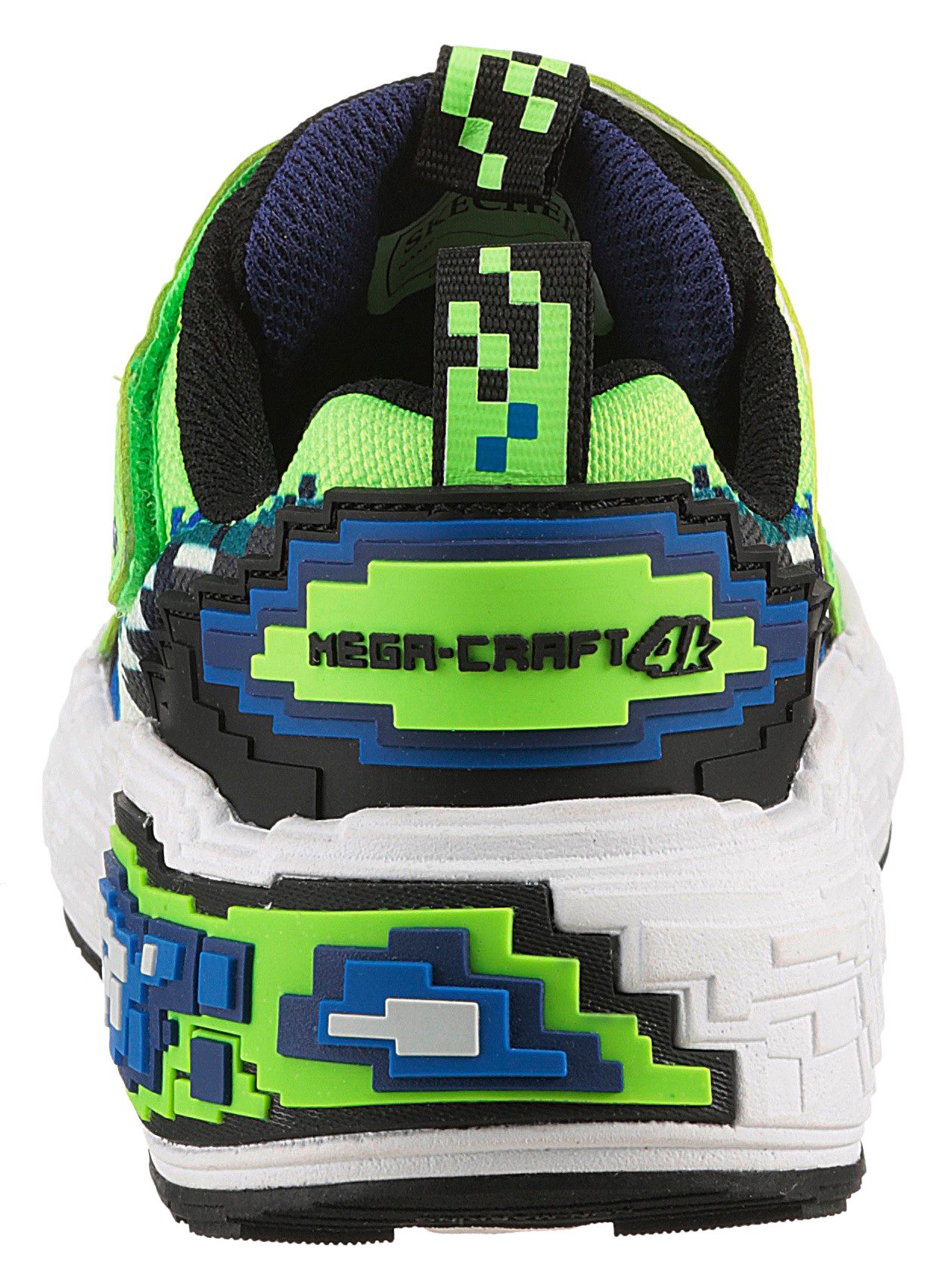 Skechers MEGA-CRAFT 4K Sneaker, Klettschuh im coolen Pixel-Look, Größenschablone zum Download
