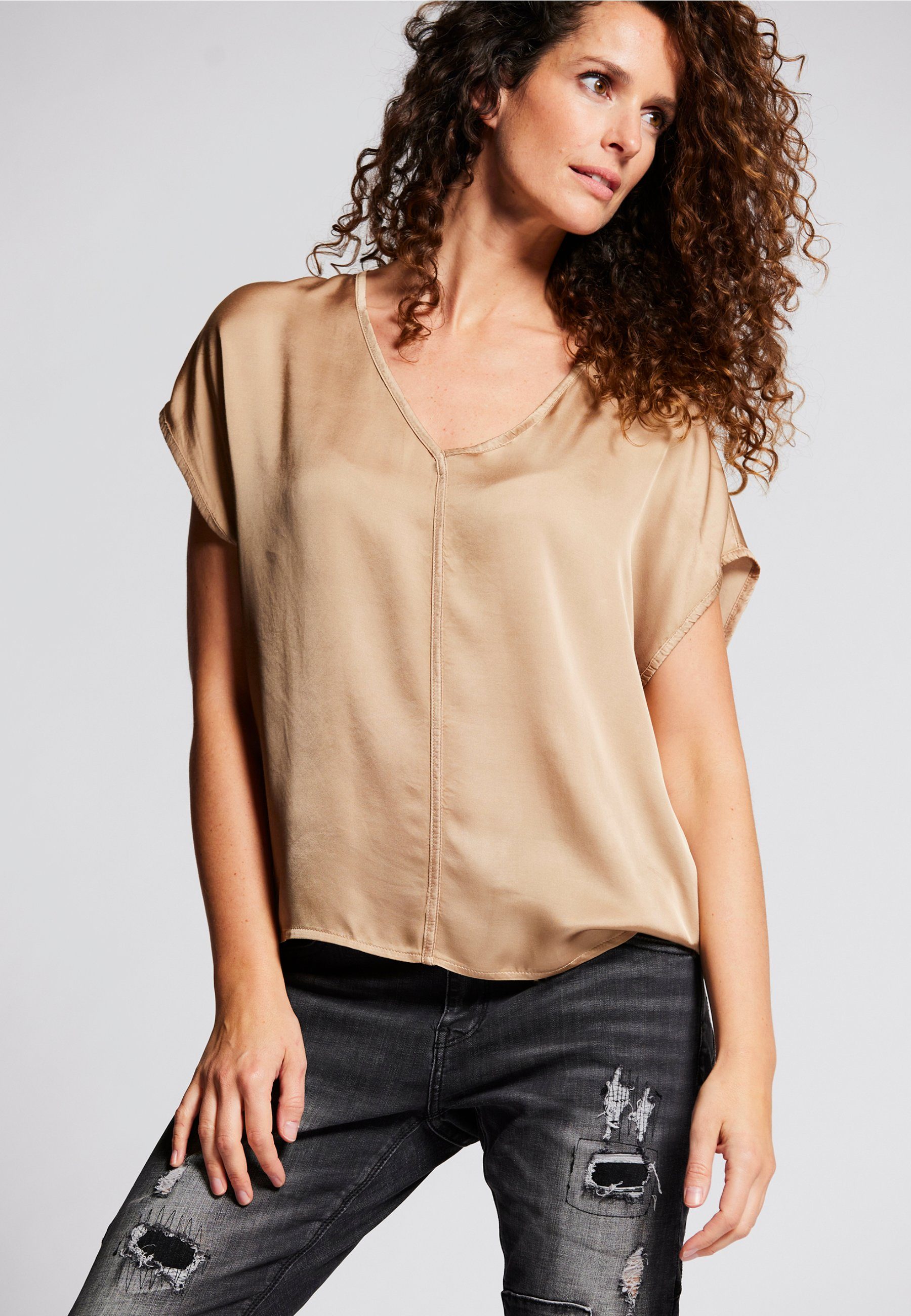 Andijamo-Fashion Shirtbluse SENSATION EDELSATIN günstig online kaufen