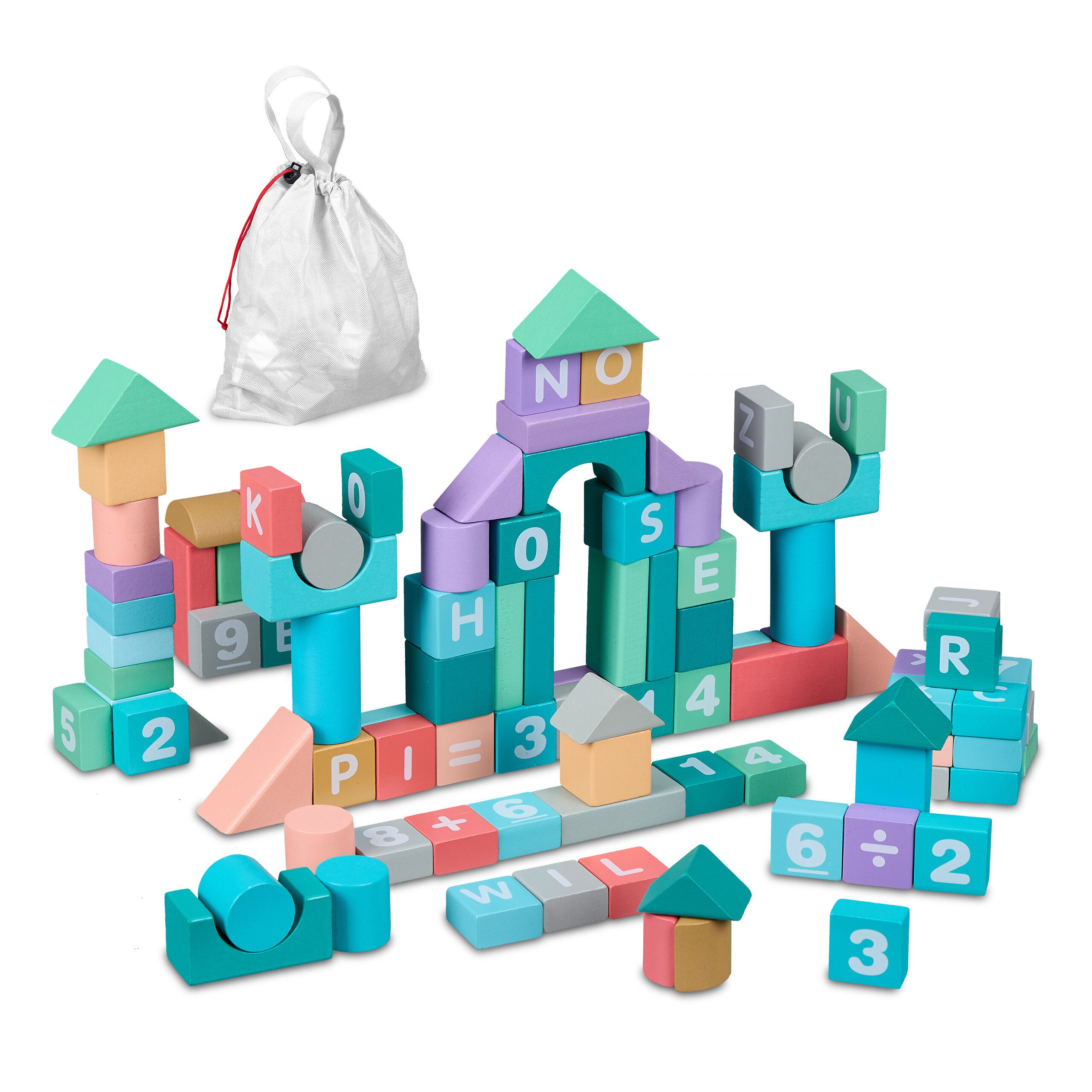 relaxdays Bunte Bausteine im Set Spielbausteine, (109 St), B