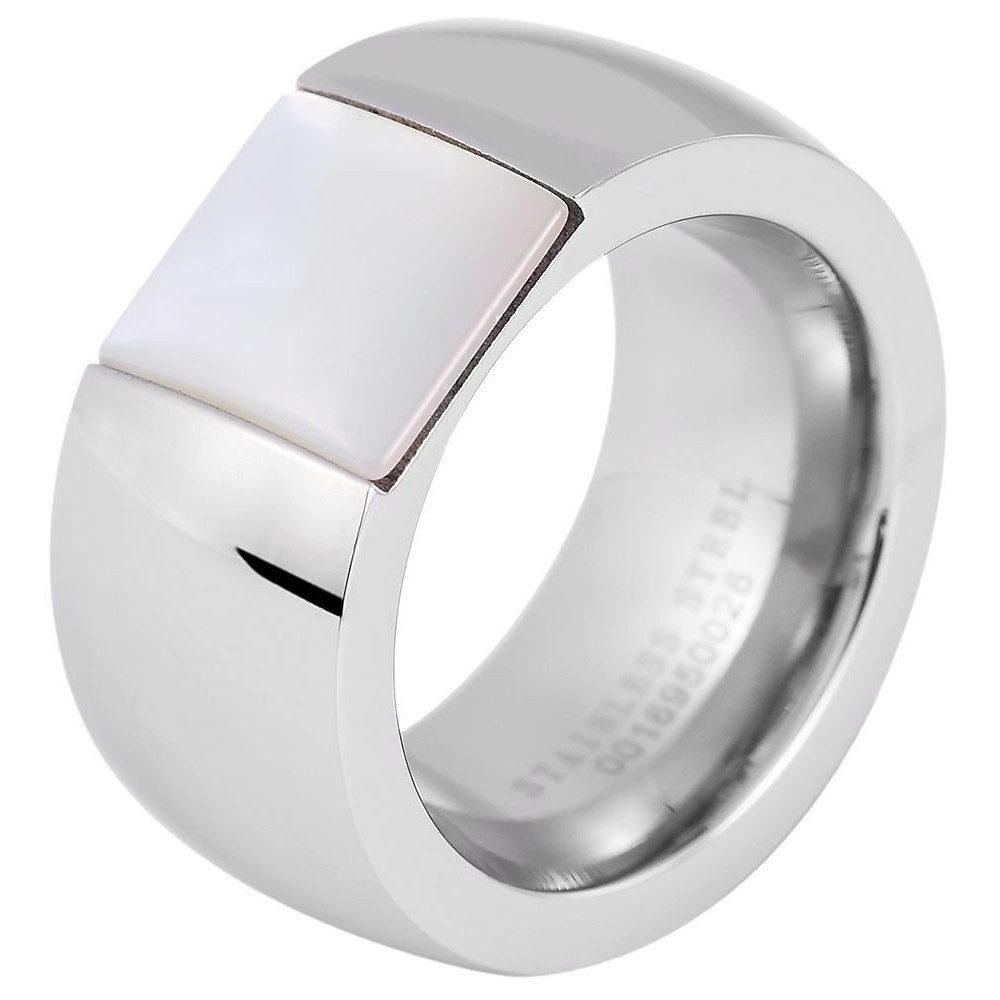 Adelia´s Fingerring Damen Ring aus Edelstahl mit Perlmutt günstig online kaufen