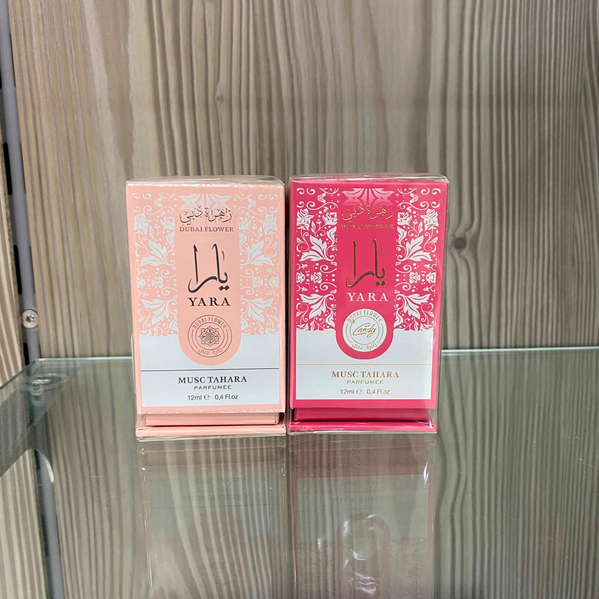 Dubai Flower Öl-Parfüm Yara & Yara Candy Musc Tahara - Luxuriöses Parfümgel-Duo für Damen, 2-tlg.