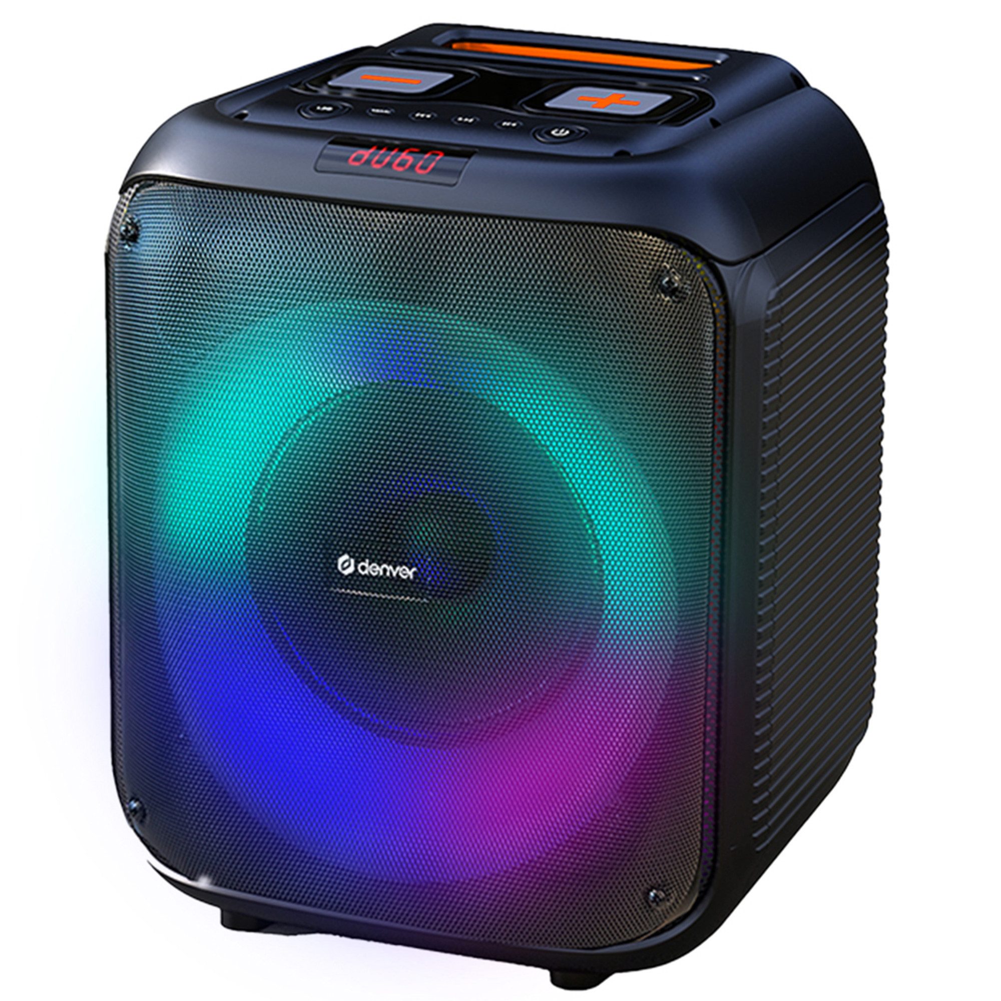 Denver BPS-250 Party-Lautsprecher 1.0 (Mono) (Bluetooth, 40 W, Lightshow mit Rhythmus, TWS)