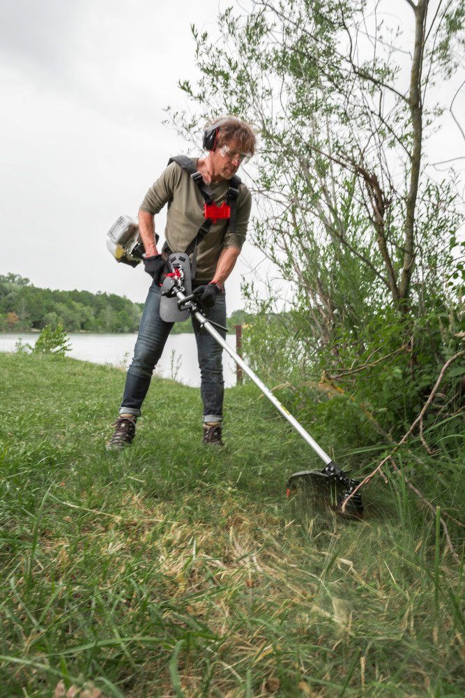 AL-KO Benzin-Motorsense BC 400 L, 25 cm Arbeitsbreite Messer, 41 cm Arbeitsbreite Faden