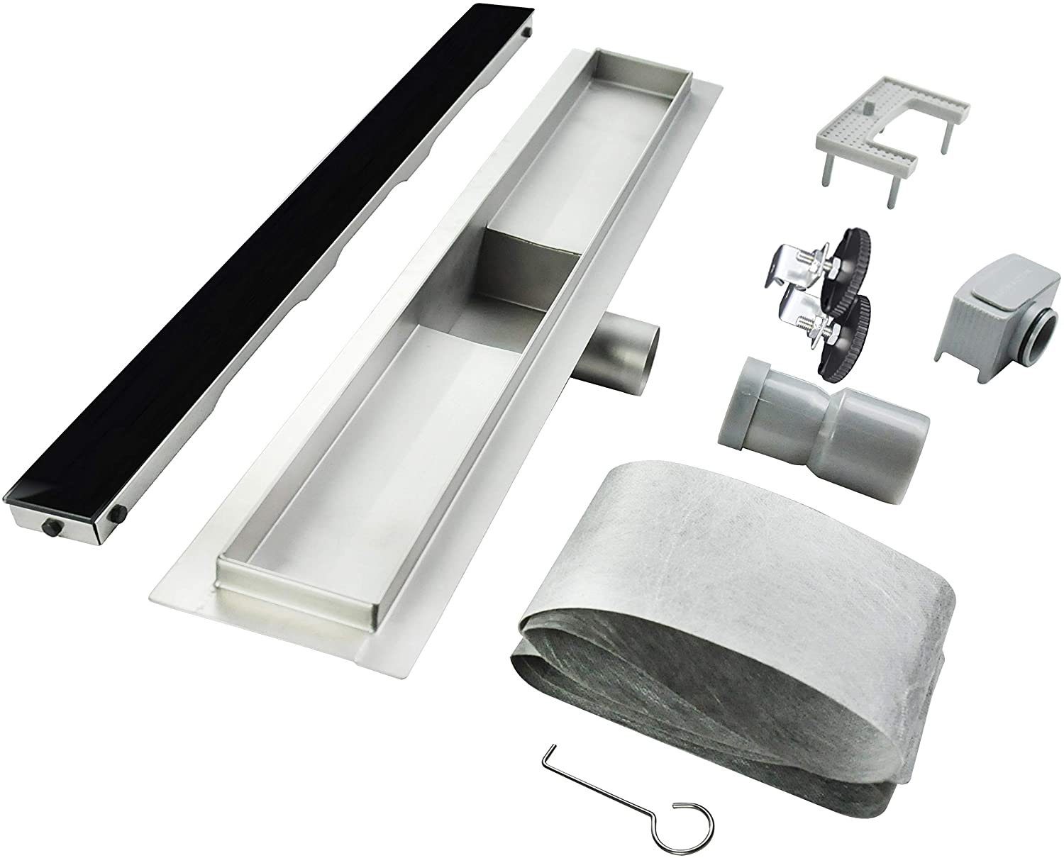 Aloni Duschrinne AL-DR2100, einzel, 1-St., Aloni Duschrinne Schwarz Glas 100cm