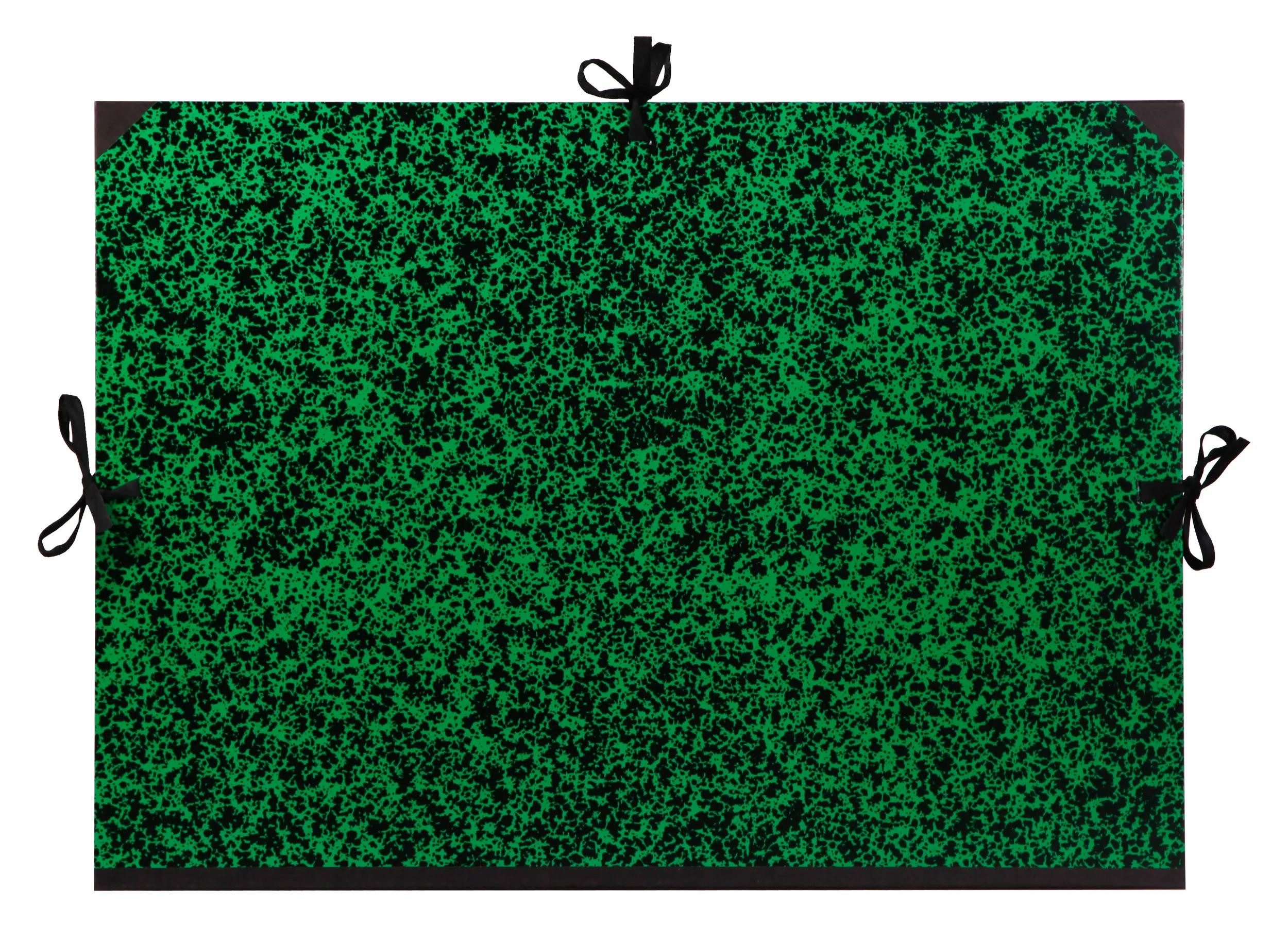 Schreibmappe 5x Zeichenmappe Annonay, Bandverschluss, 61x76cm - Grün 33000C