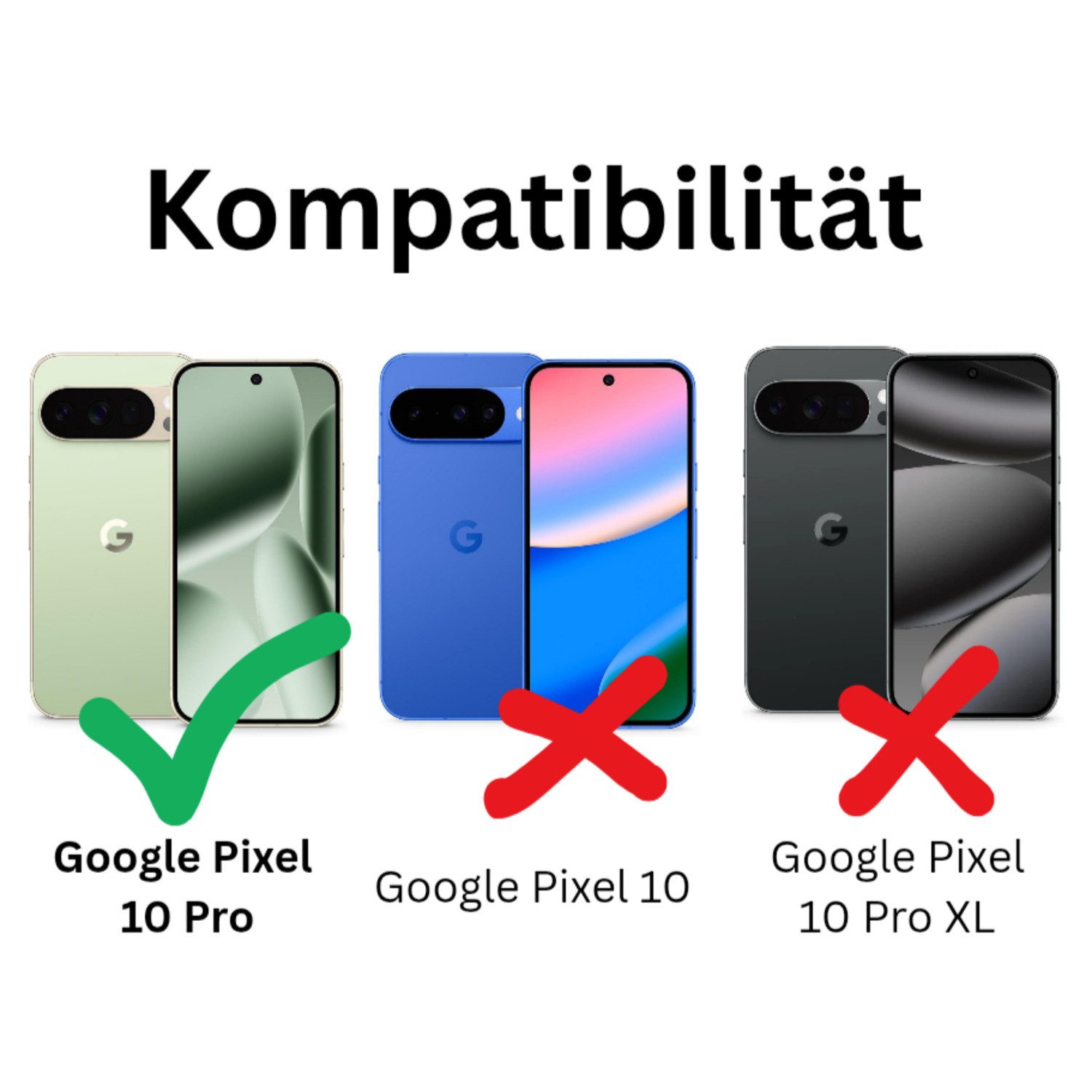 CLM-Tech Handyhülle Transparent für Google Pixel 10 / 10 Pro / 10 Pro XL, TPU Gummi, Kratzfest, stoßsicher, schmutzabweisend