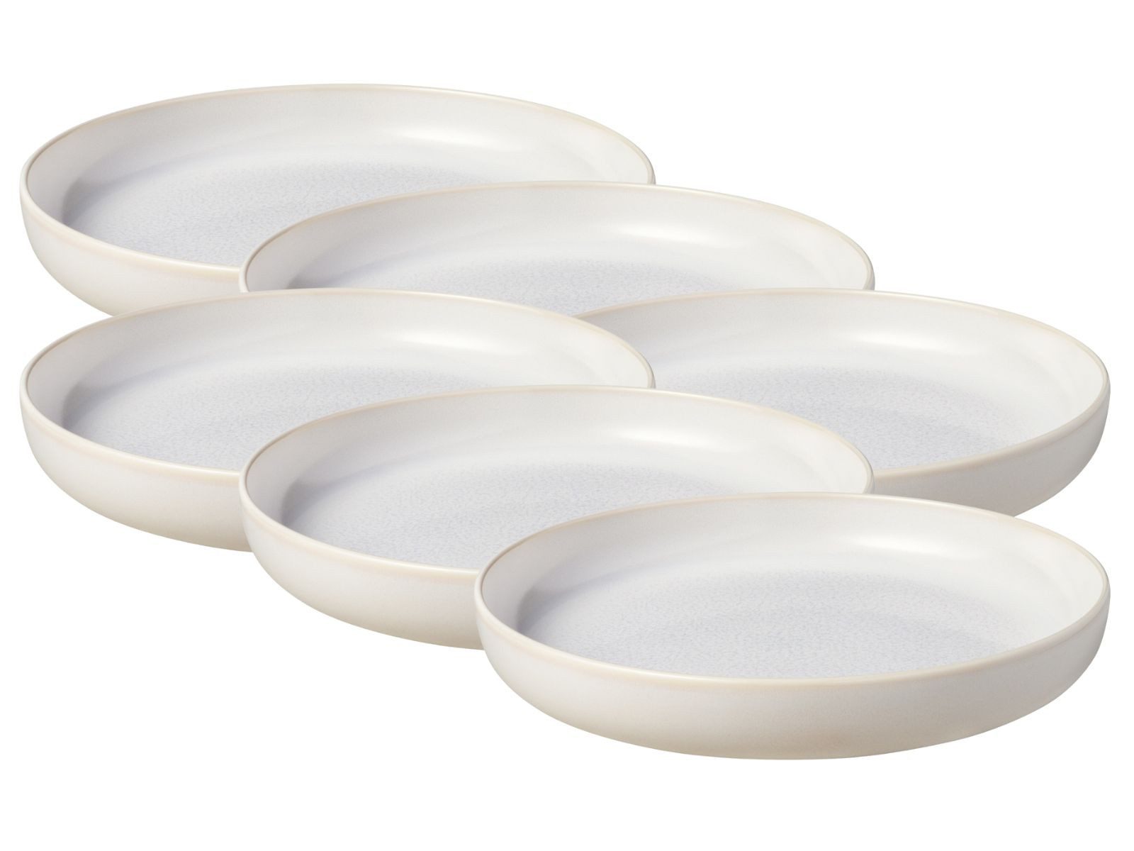 like. by Villeroy & Boch Teller-Set Crafted Cotton Teller tief 21,5cm Set6, Premium Porcelain