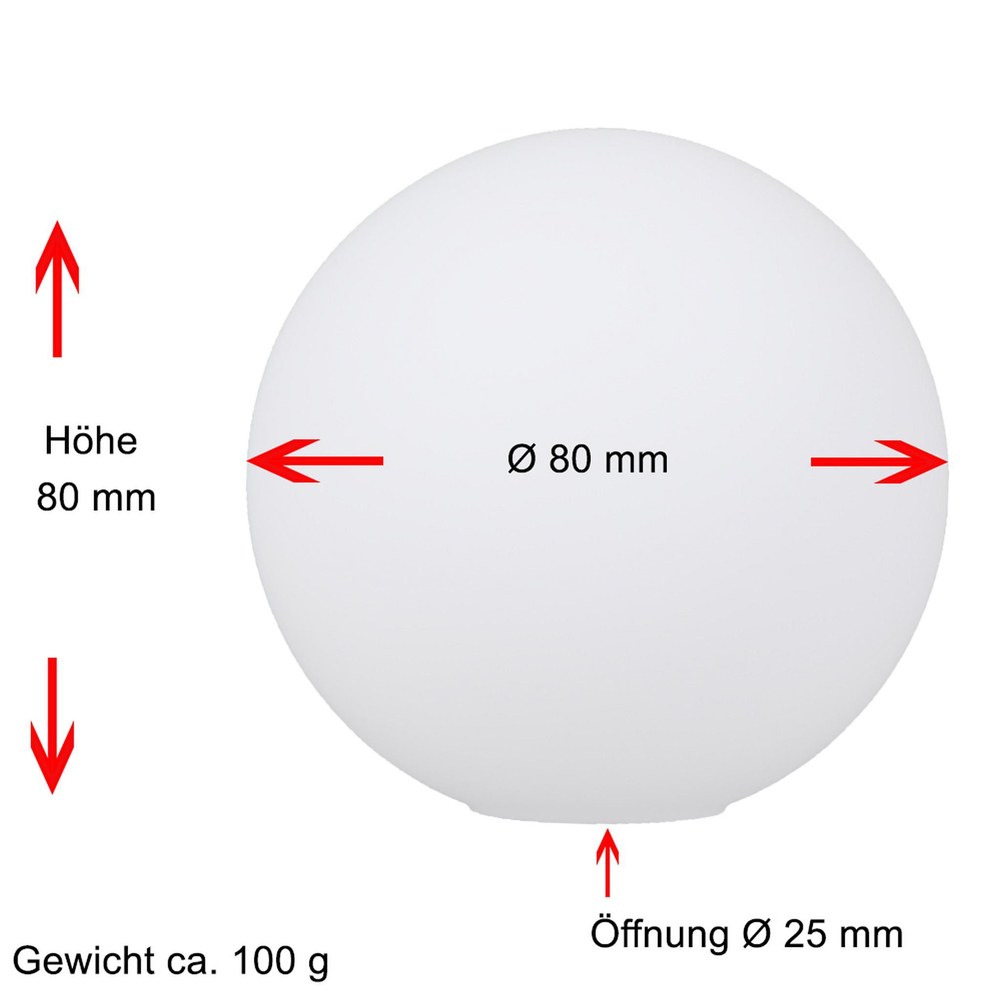 Home4Living Lampenschirm Kugelglas Lampenglas weiß Ø 80mm passend für Oligo Oki Doki, passend für Oligo Oki Doki