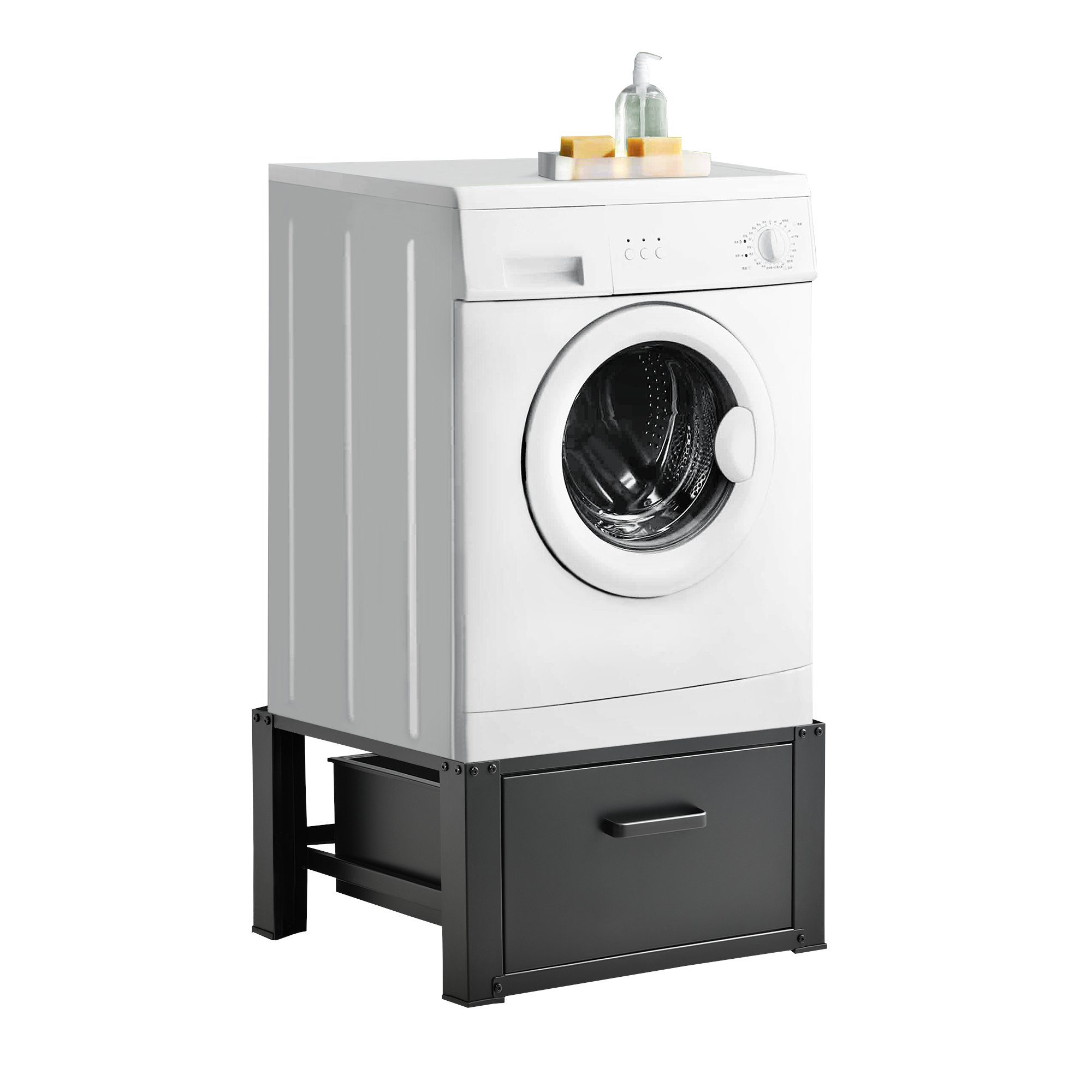 en.casa Waschmaschinenunterschrank »Comfortixx« mit Schublade 63x54x31cm günstig online kaufen