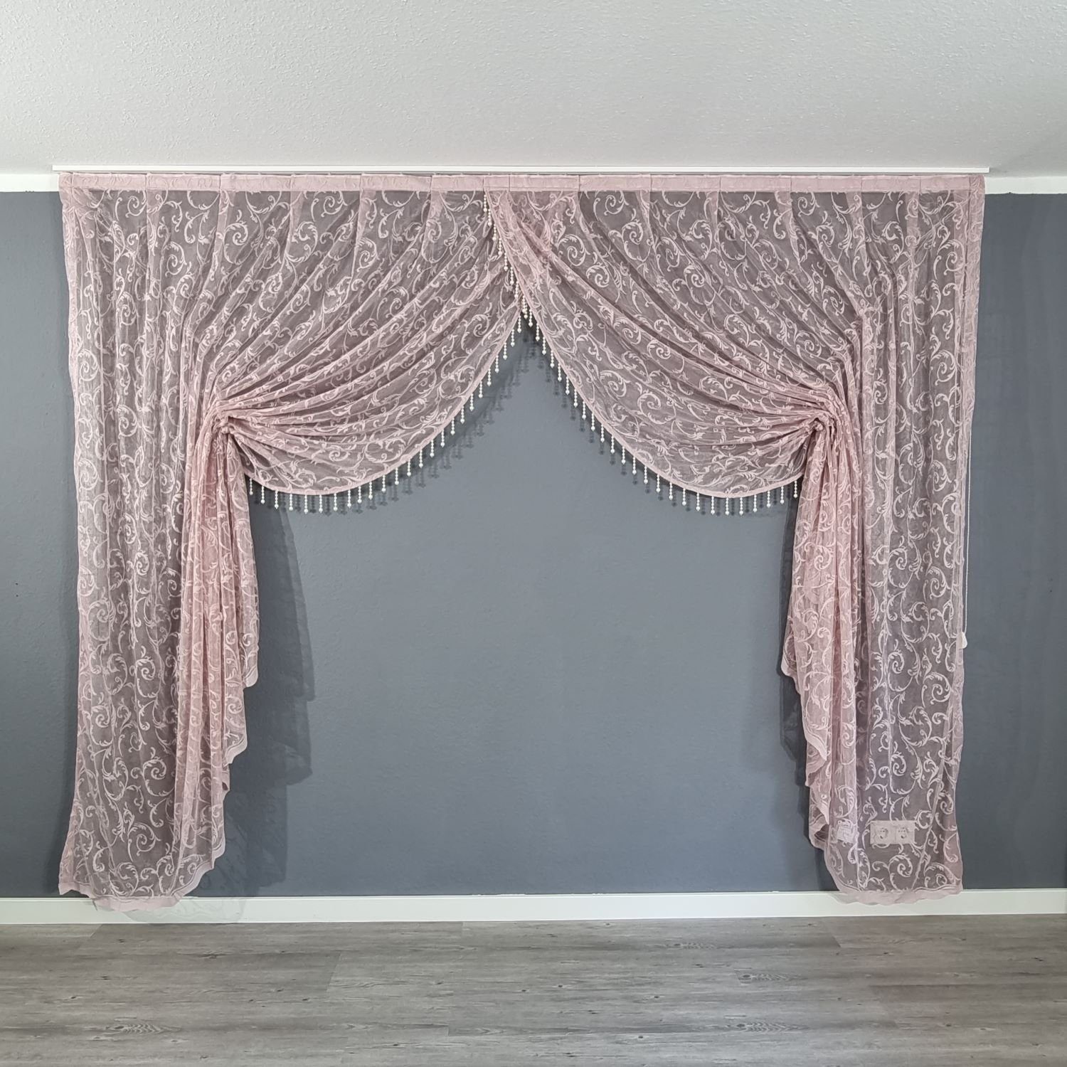 Gardinen by Justyna Gardine Kruvaze Alt Rosa, Kräuselband, Lichtschutz, Sto günstig online kaufen