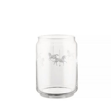 Alessi Frischhaltedose Aufbewahrungsglas CIRCUS 1 l, Glas, Weissblech, Silikon-Dichtung (lebensmittelecht)