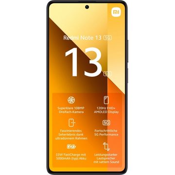 Xiaomi Redmi Note 13 5G 128 GB / 6 GB - Smartphone - graphite black Smartphone (6,67 Zoll, 128 GB Speicherplatz)