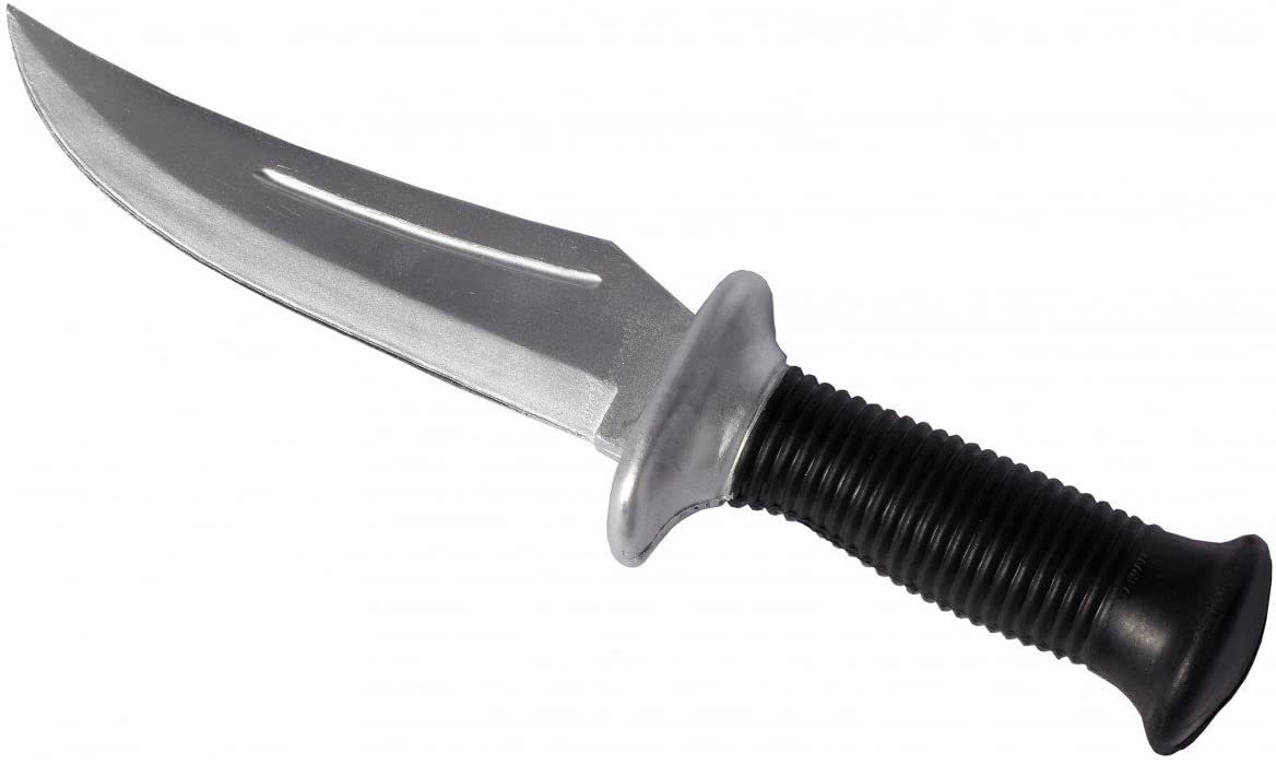 BAY-Sports Allzweckmesser Rambo Gummimesser flexibel für Krav Maga Selbstverteidigung Sport SV, leicht biegsames Gummi Messer Trainingsmesser Gummidolch Übungsmesser
