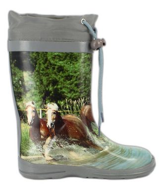 Beck Gummistiefel Pferde Gummistiefel (wasserdichter, robuster, schmaler Stiefel, für trockene Füße bei Regen und im Pferdestall) herausnehmbare Innensohle, weicher flexibler Naturkautschuk
