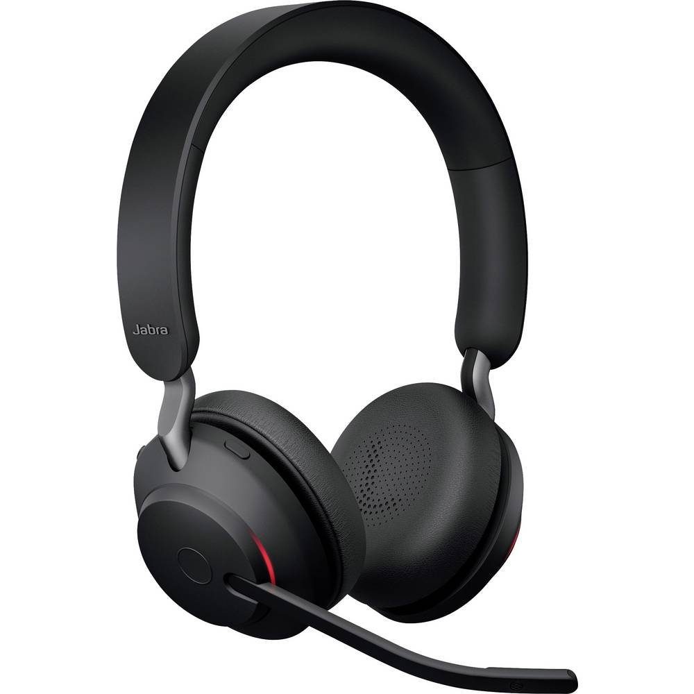 Jabra Evolve2 65 Stereo (Lautstärkeregelung, Mikrofon-Stummschaltung) black Kopfhörer USB-A Bluetooth UC Batterieladeanzeige