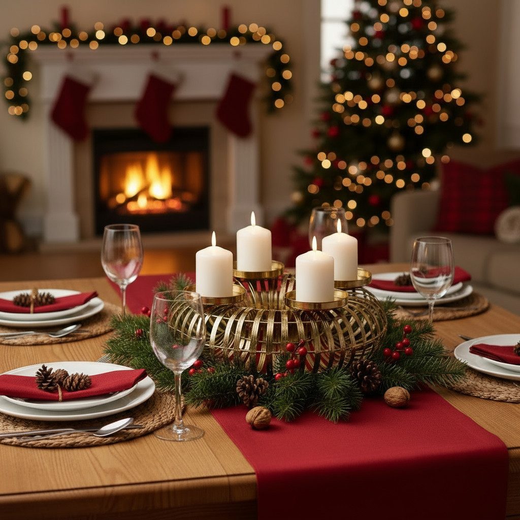 MF Adventsleuchter Adventsleuchter Glori Adventsglanz Metall Gold Rund (1 S günstig online kaufen