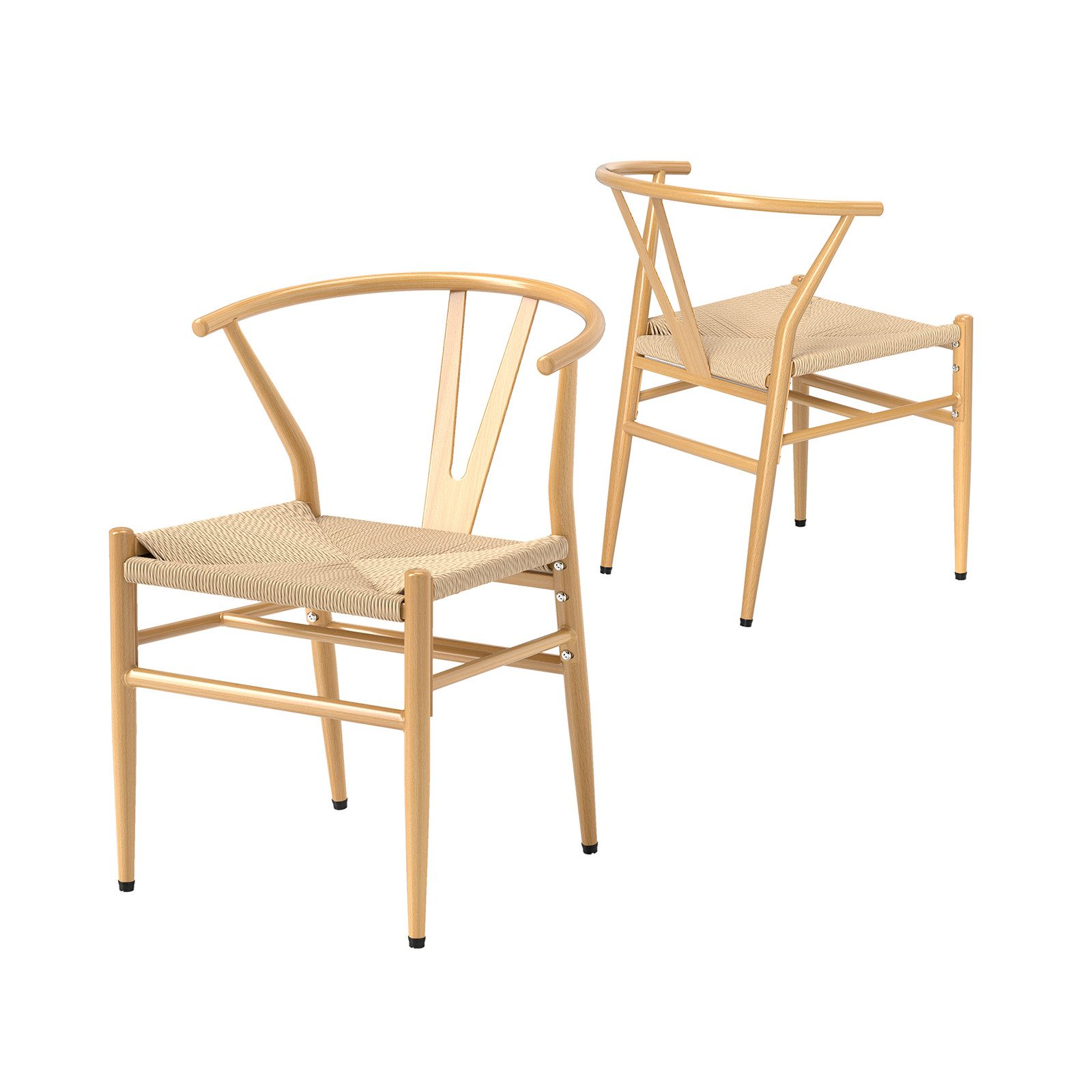 COSTWAY Esszimmerstuhl (2 St), 2er Set, mit Y-förmiger Rückenlehne, Küchens günstig online kaufen