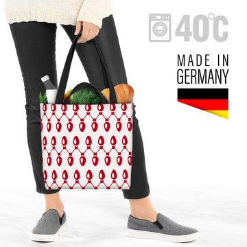 VOID Henkeltasche (1-tlg), Weihnachten Rentier weiss rot Weihnachten Rentier Hirsch Reh Muster C