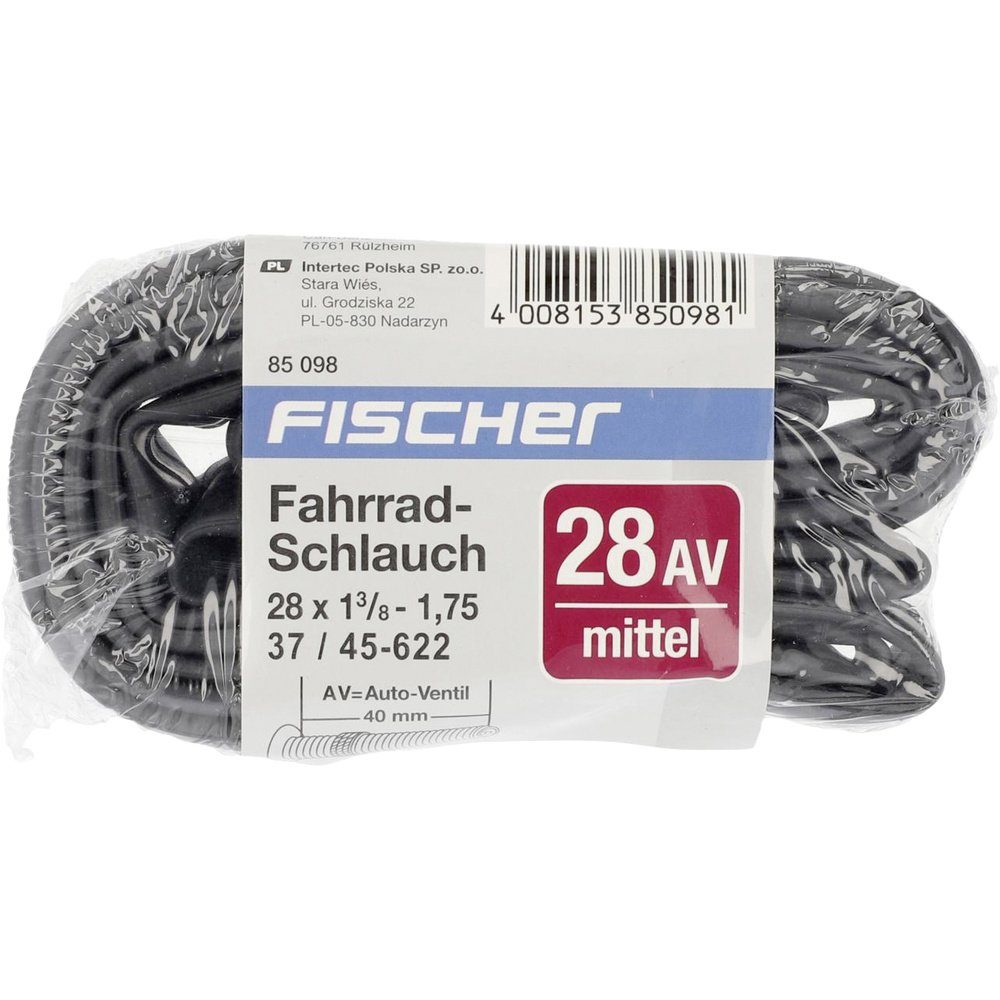 FISCHER Fahrrad Fahrradschlauch FISCHER FAHRRAD 85098 Fahrradschlauch 28 Zoll Autoventil (AV)