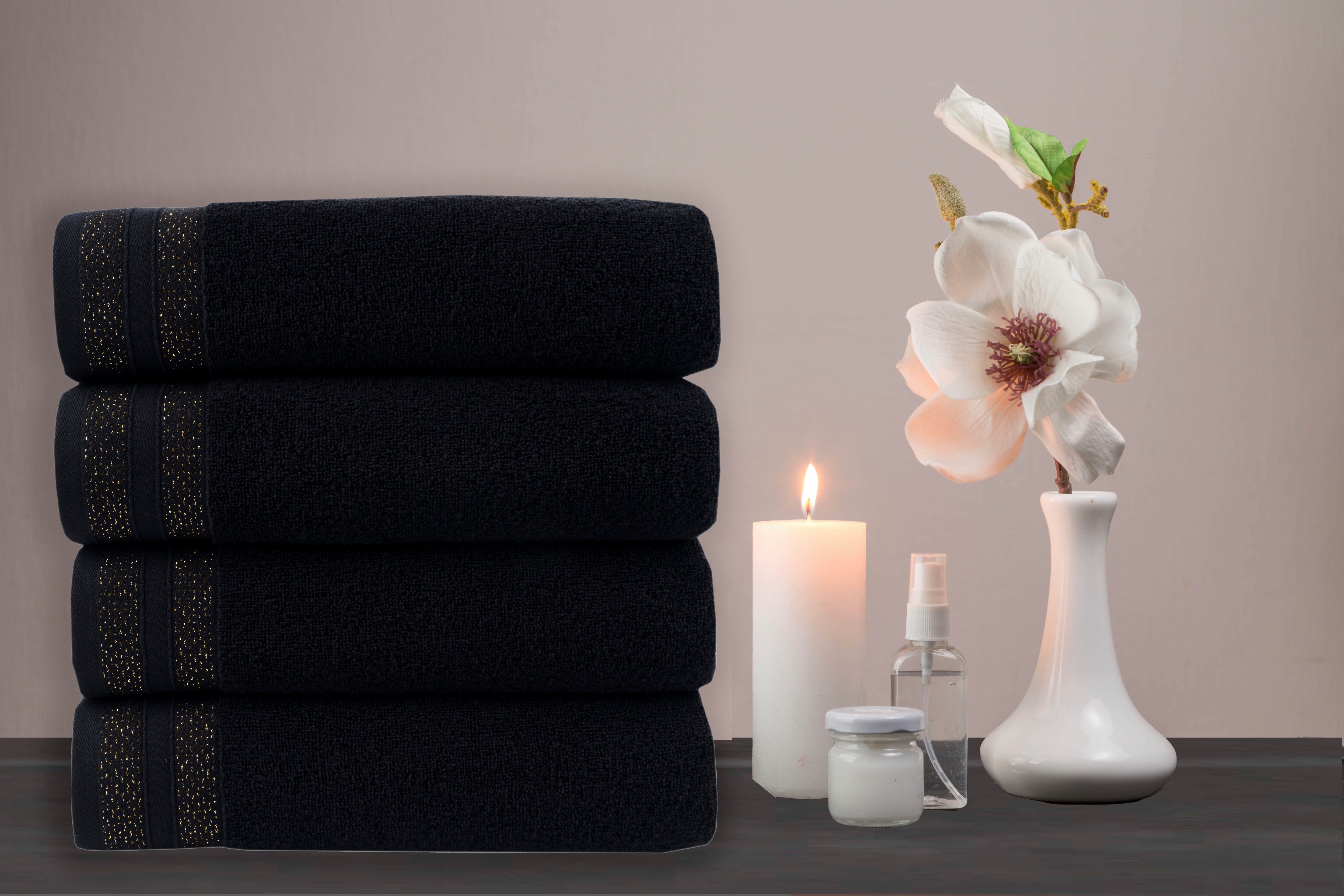 Leonique Handtuch Set »Esmindra« mit goldfarbener günstig online kaufen