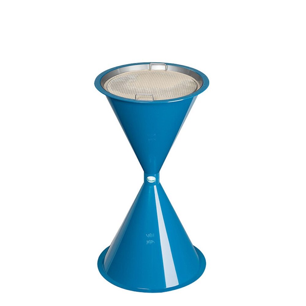 PROREGAL® Aschenbecher Standascher für Innen- Außenbereich 72x42x42cm Kunststoff Blau