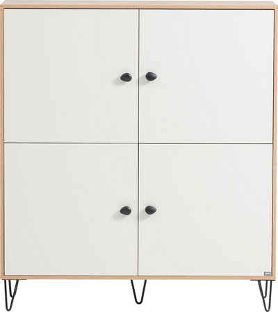 LOOKS by Wolfgang Joop Highboard Looks Organic, Mit hochwertigen Metallbeschlägen und Softclose-Scharnieren