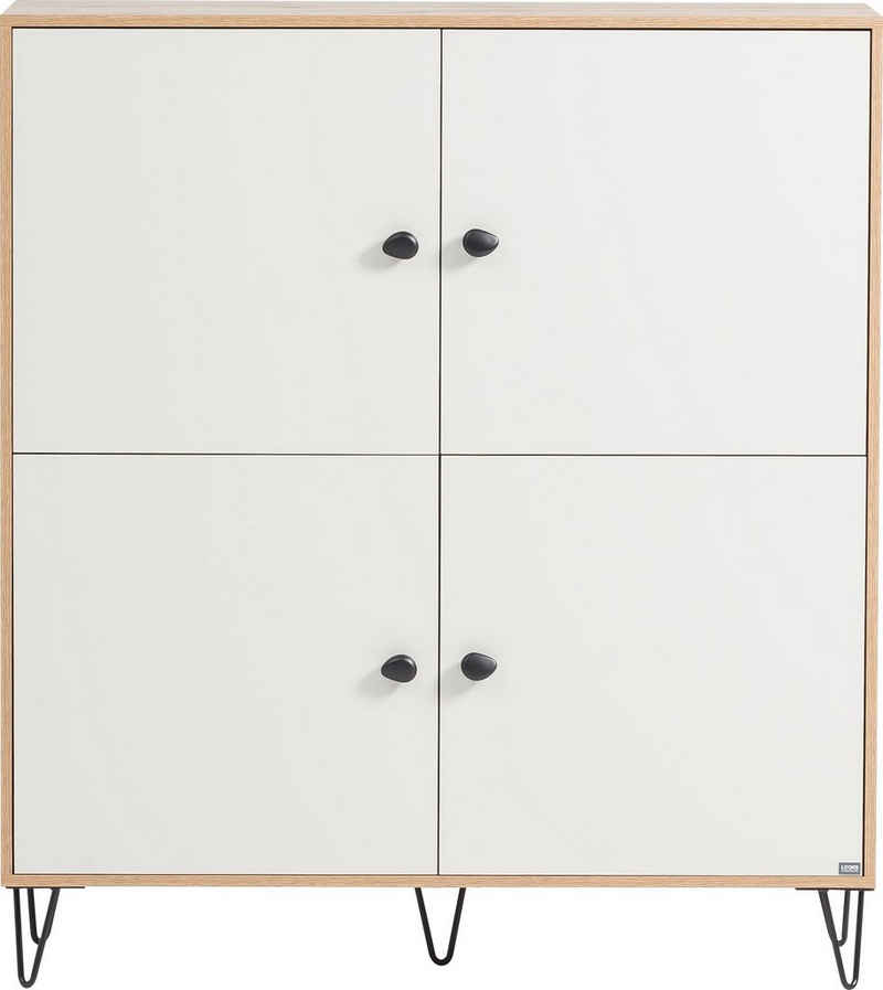 LOOKS by Wolfgang Joop Highboard Looks Organic, Mit hochwertigen Metallbeschlägen und Softclose-Scharnieren