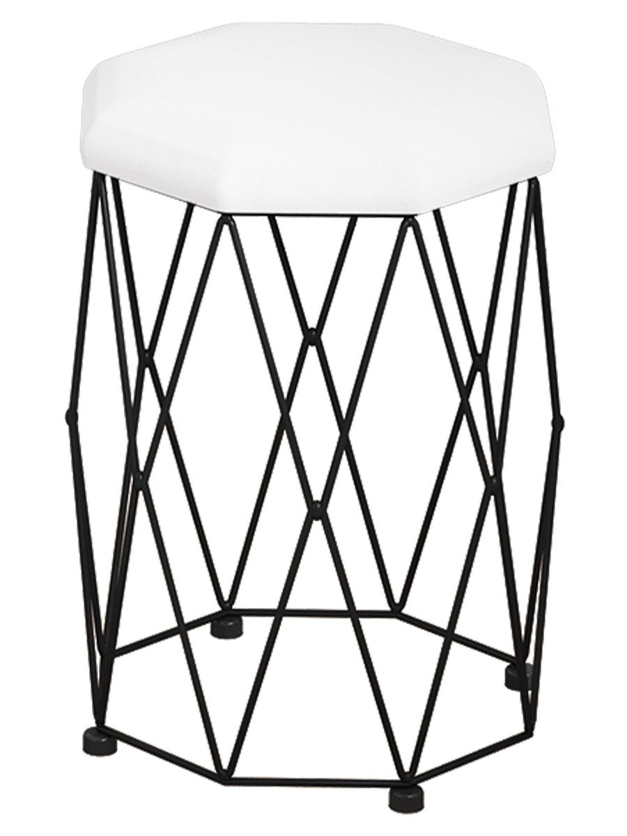 Woltu Polsterhocker (1 St), Schminkhocker Samt, weiß+Schwarz, für Schlafzim günstig online kaufen