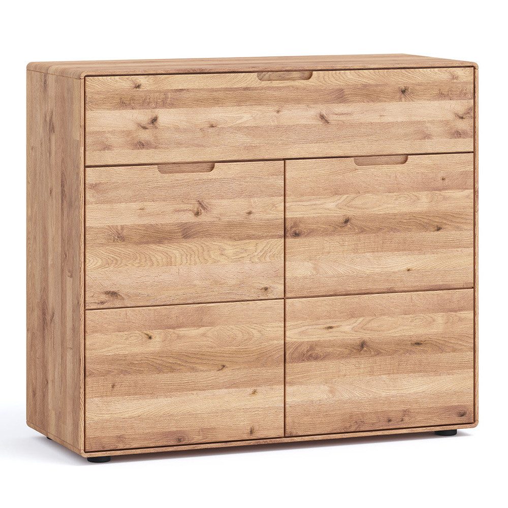 Lomadox Kommode KALAMANTA-69, Massivholz Sideboard Schrank Aufbewahrungsschrank modern in Eiche