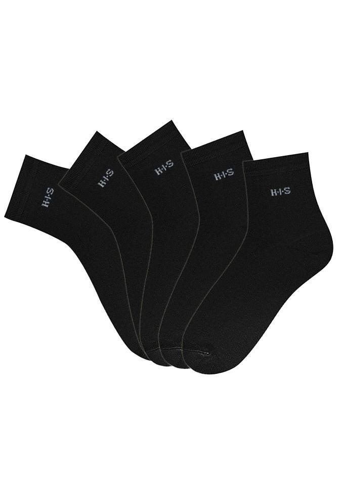 H.I.S Kurzsocken Damen halbhohe Socken, Knöchelsocken sportliche Freizeitsocken (Packung, 5-Paar, Mini Crew, Quarter) mit Bündchen über dem Knöchel