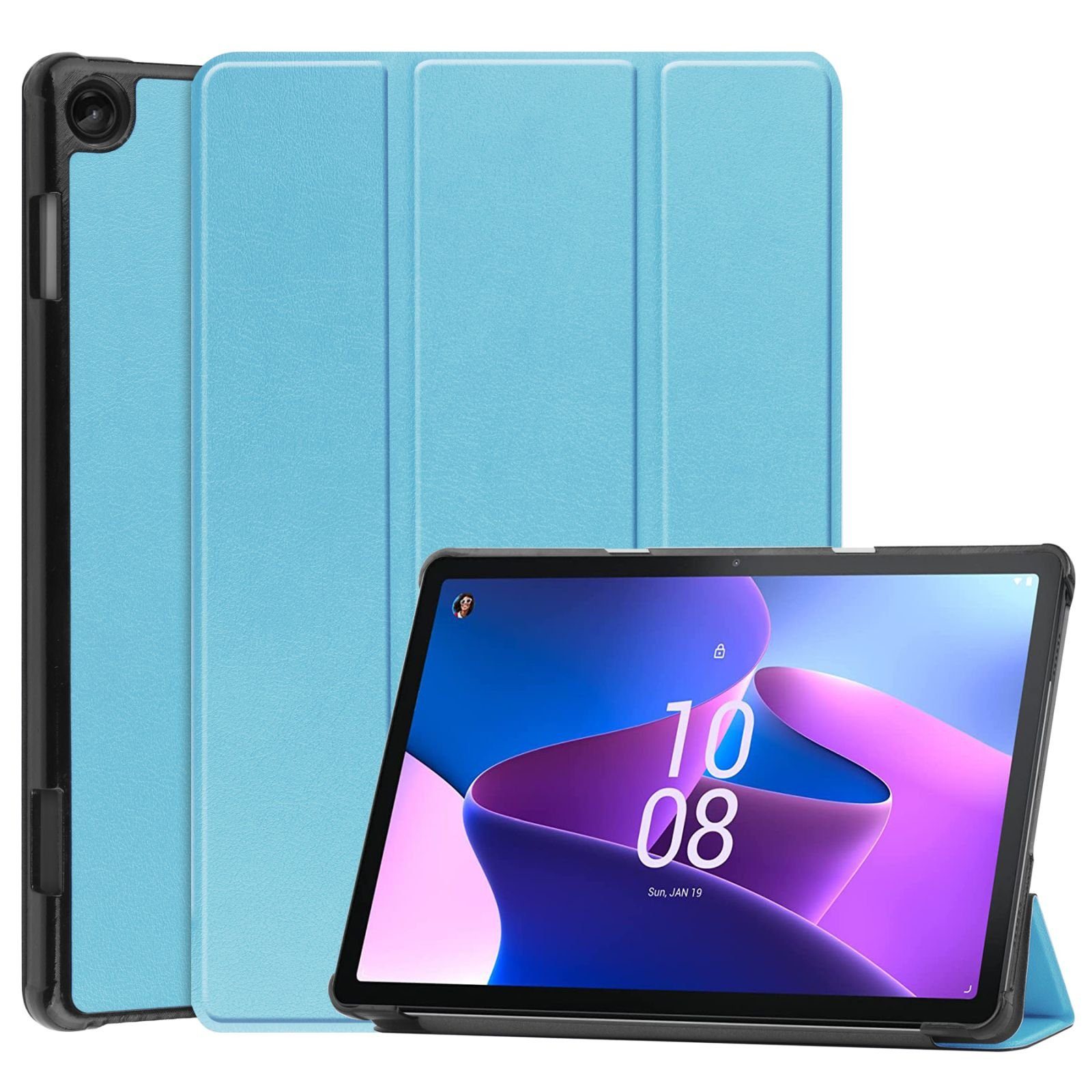 Lobwerk Tablet-Hülle Schutzhülle für Lenovo M10 3rd Gen 2022 10.1 Zoll, Wake & Sleep Funktion, Sturzdämpfung, Aufstellfunktion