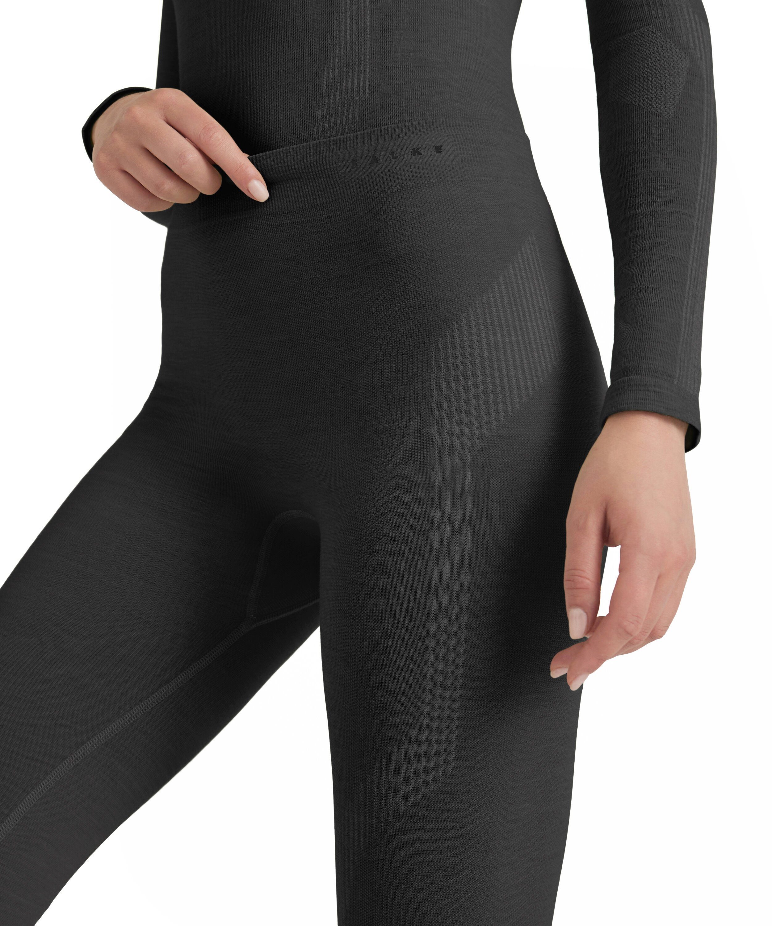 black Merinowolle sehr kalte Thermounterhose bis Temperaturen FALKE kalte für (3000) aus Wool-Tech (1-St)