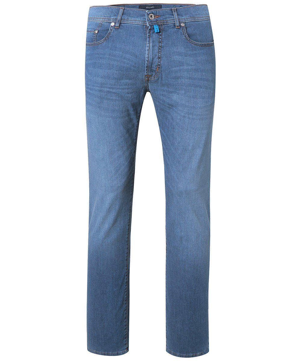 5-Pocket-Jeans PIERRE CARDIN LYON blue used buffies 30910 7330.6814 - CLIMA CONTROL