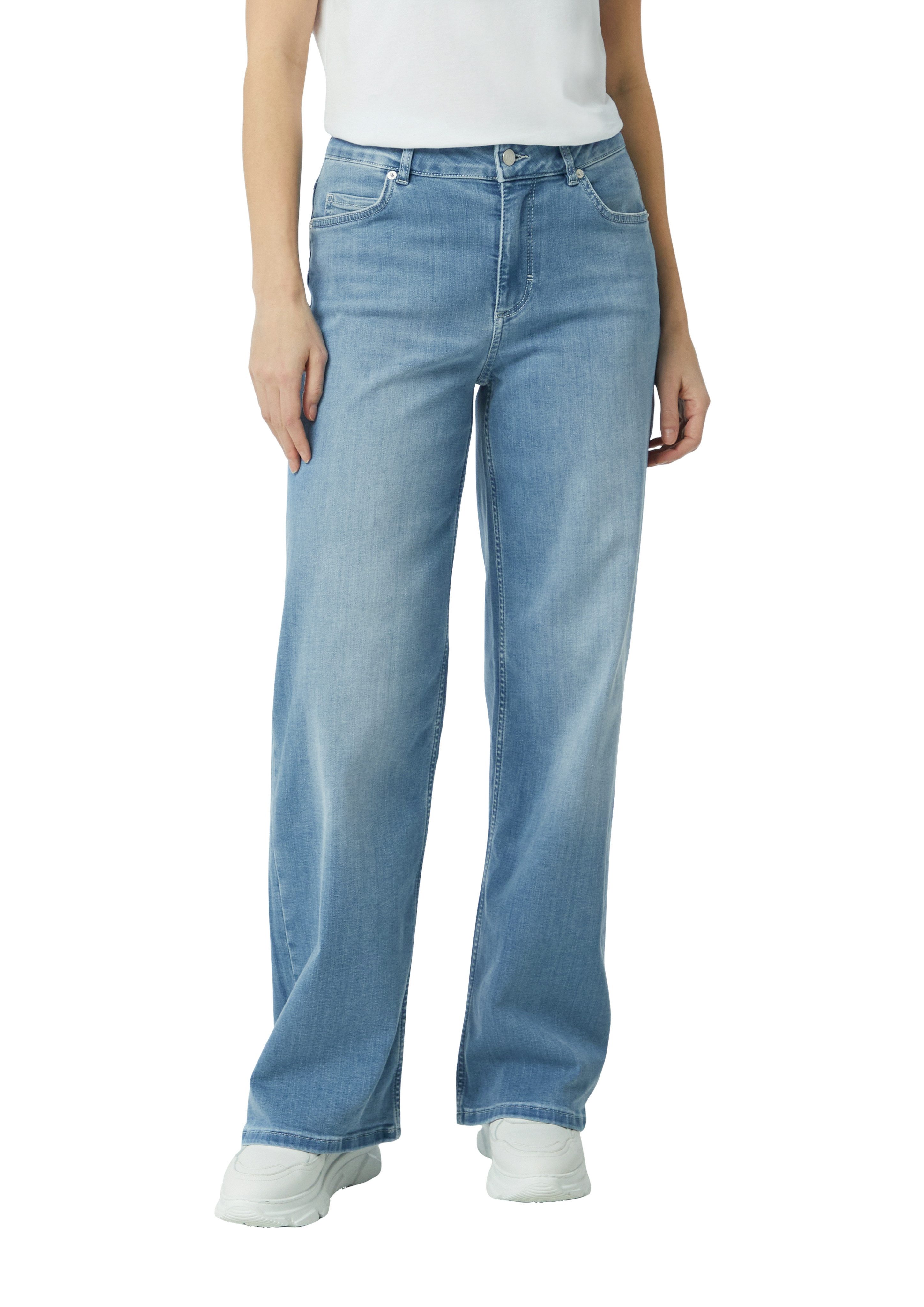 comma casual identity Weite Jeans washed, relaxed fit, casual, Baumwollmix günstig online kaufen