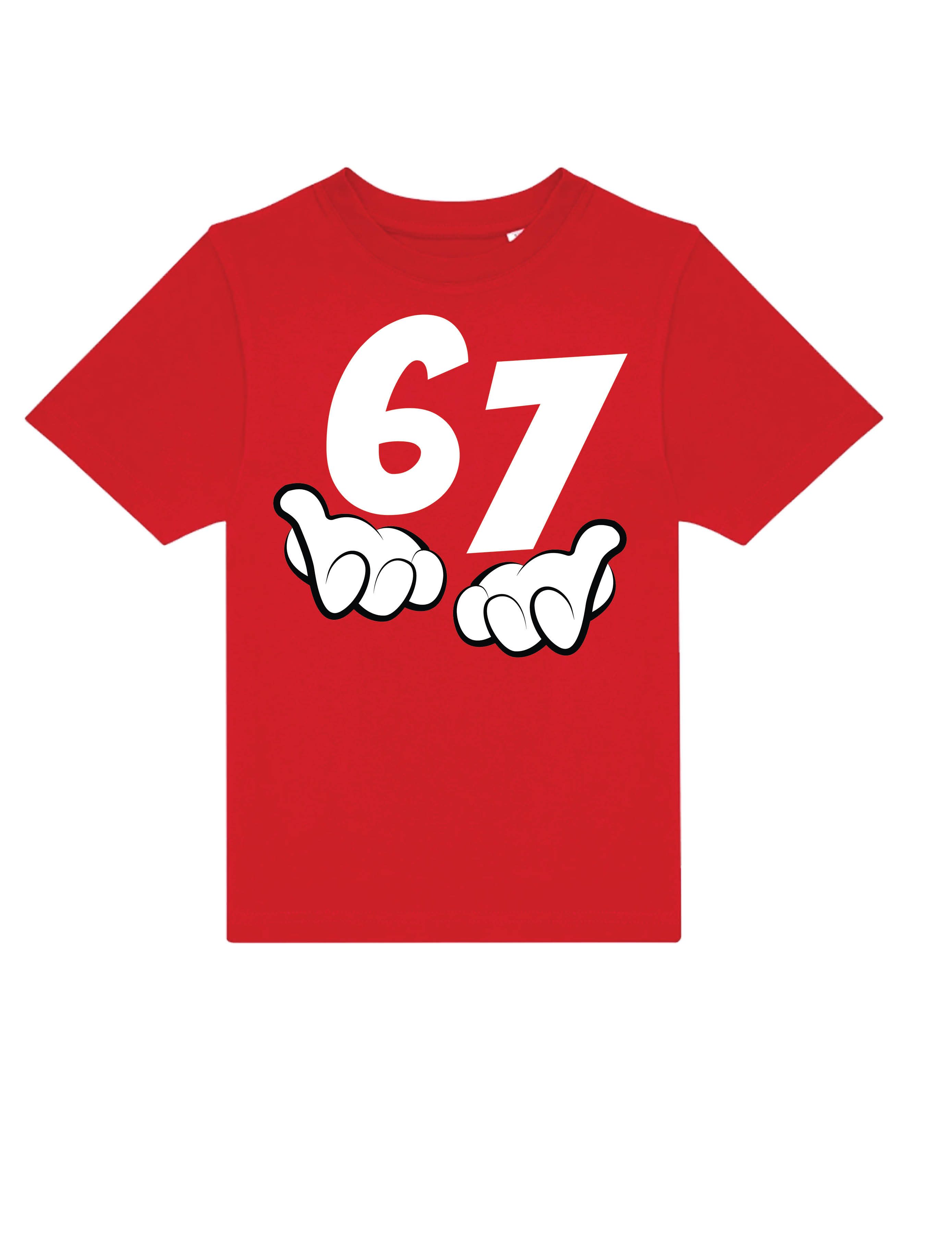 Youth Designz Print-Shirt Kinder T-Shirt "67" lustig Fun-Print Statement Geschenk Trend mit witzigen Aufdruck für Jungen und Mädchen