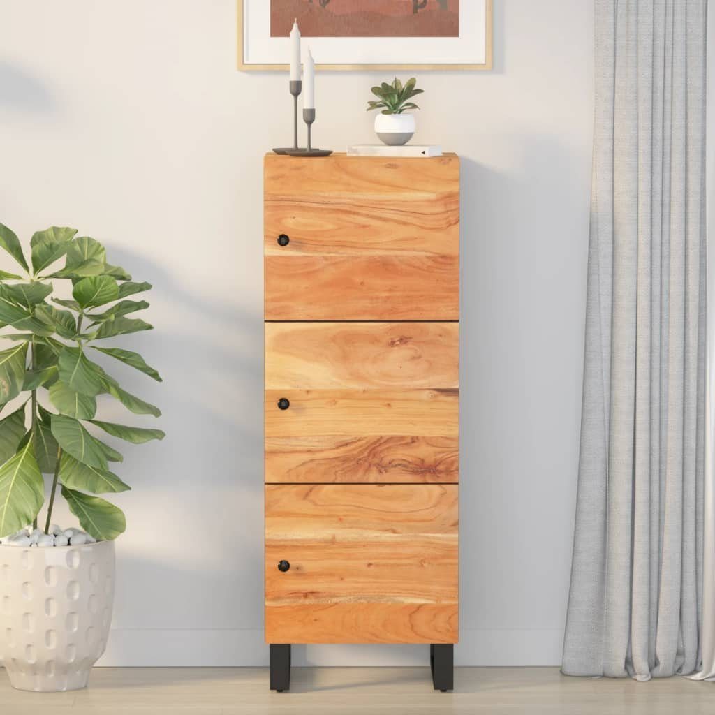 vidaXL Highboard Highboard mit 3 Türen 40x33x110 cm Massivholz & Eisen (1 St)