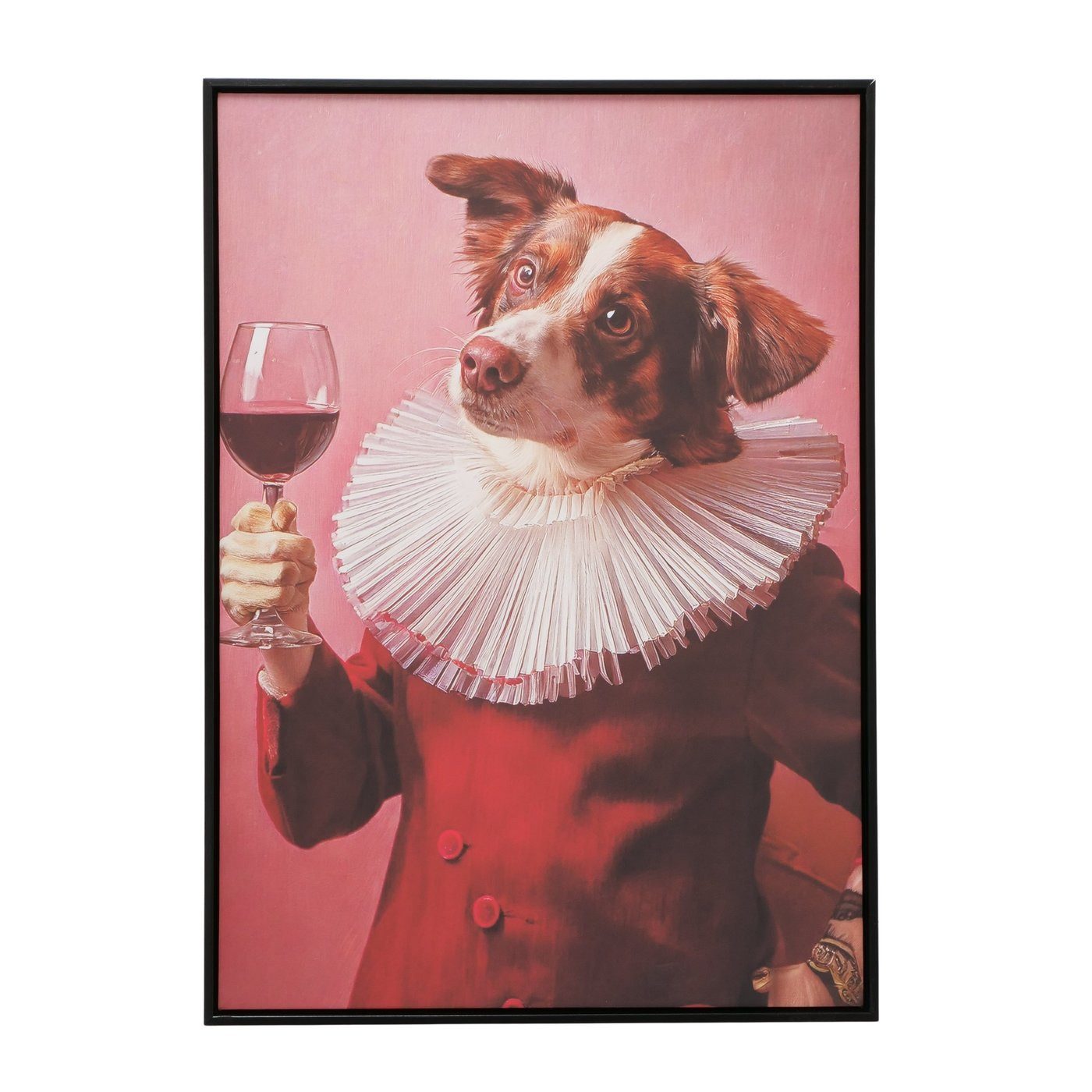 MF Leinwandbild Leinwandbild Hund Albrecht 70x50 cm Kunstdruck mit Rahmen, (1 St)