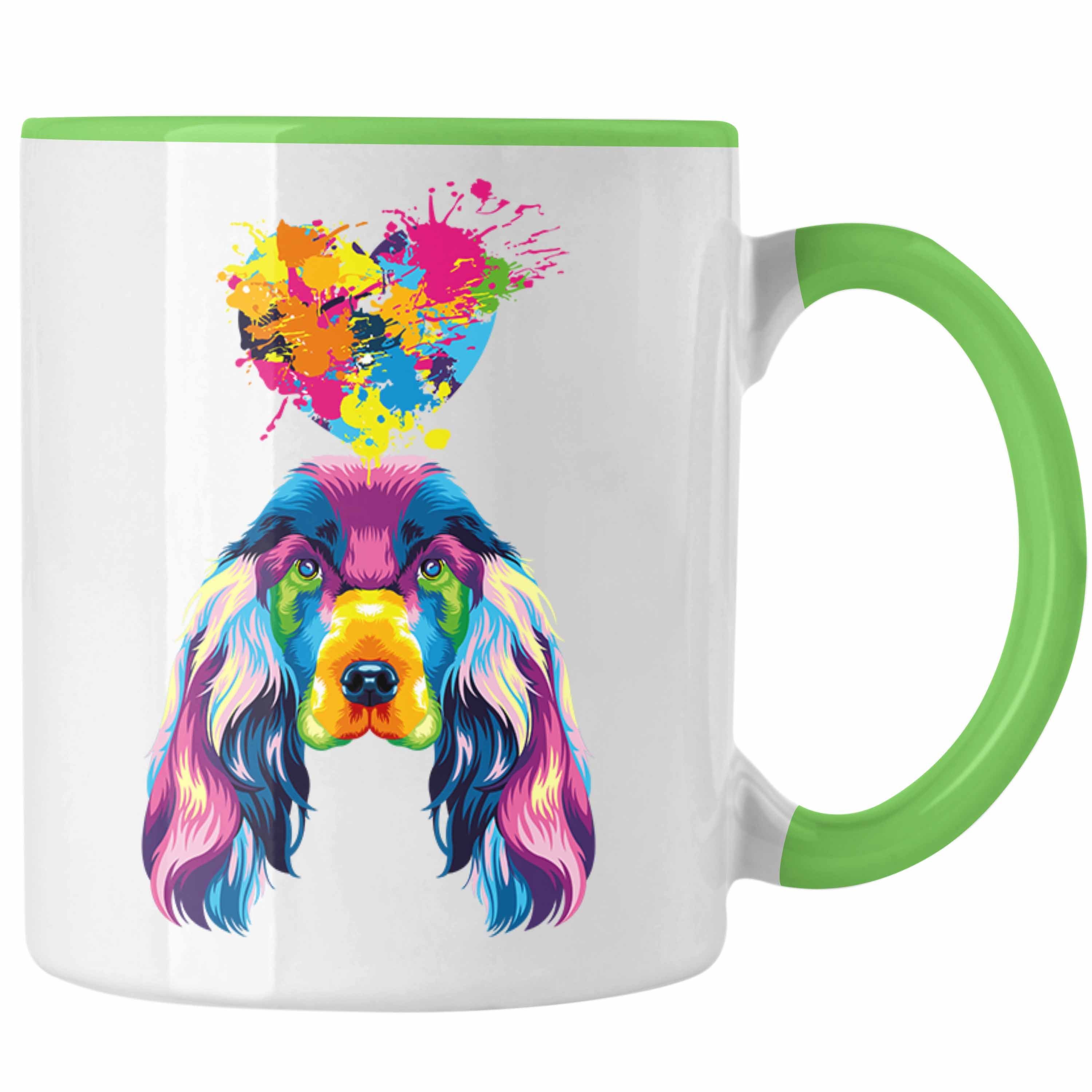 Trendation Tasse Cocker Spaniel Herz Farbe Besitzer Tasse Geschenk Lustiger Spruch Gesc Grün