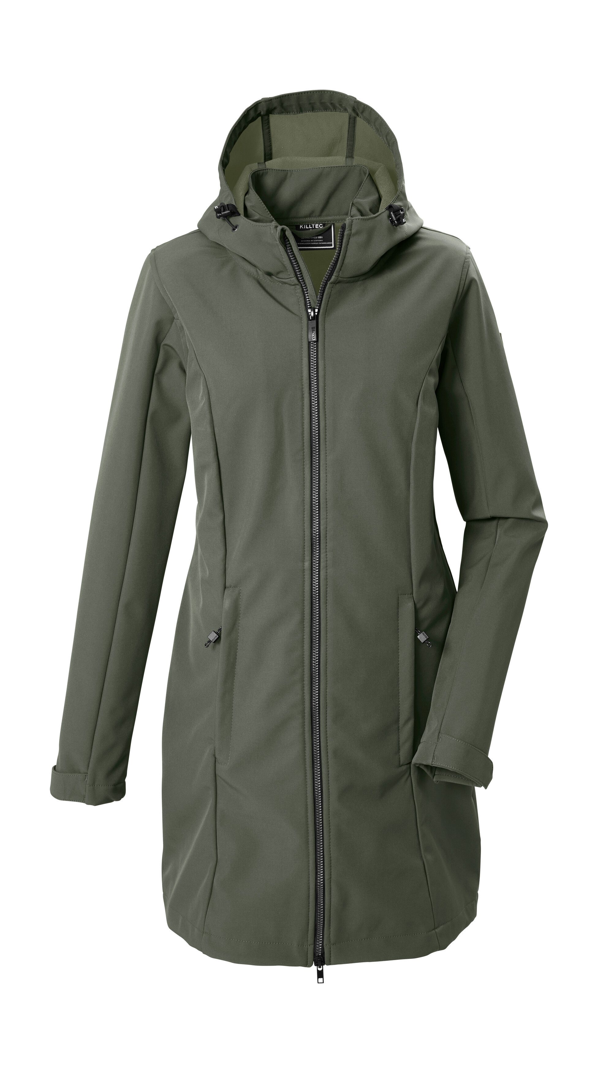 Killtec Softshellparka KOW 10 WMN SFTSHLL PRK Wasserabweisender, atmungsaktiver Softshellparka mit Fleece