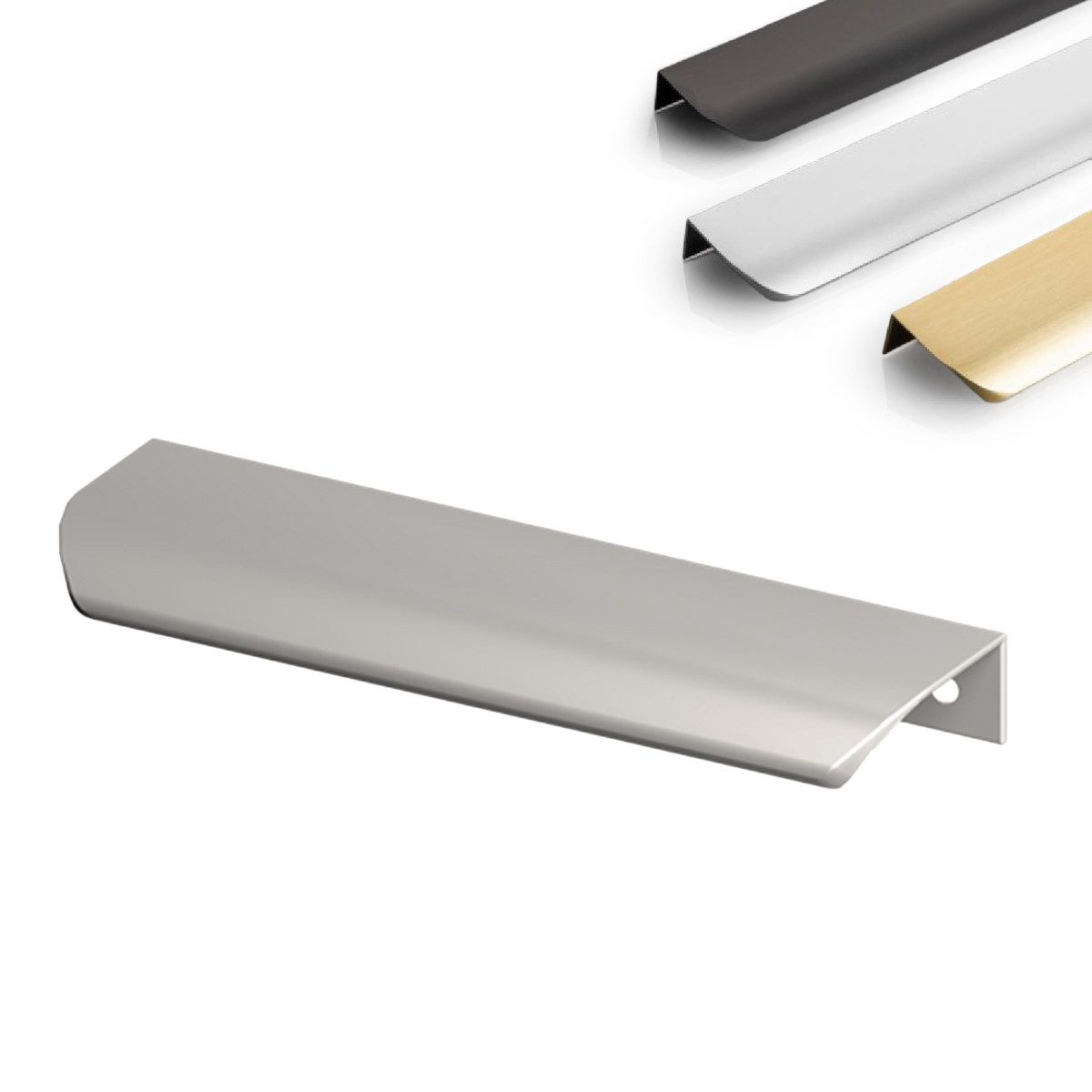 Prima-Online Möbelgriff Möbelgriff Griffleiste Aluminium Silber 52-1200mm Küchengriff