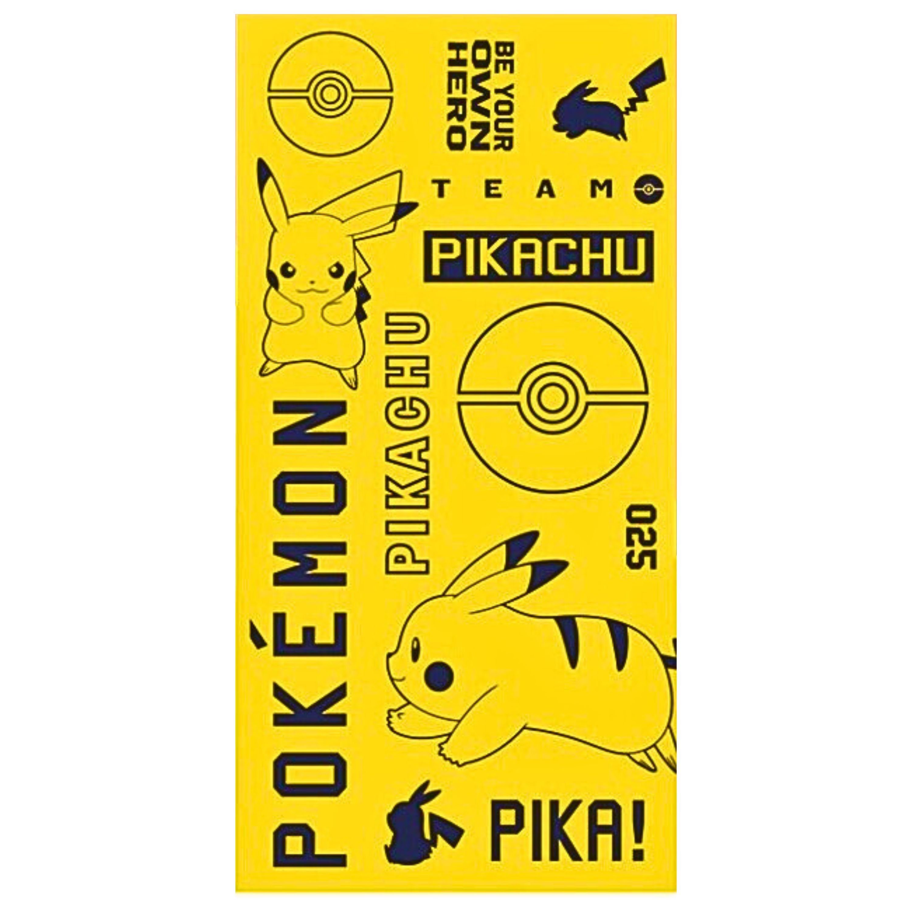 POKÉMON Badetuch Pikachu, Baumwolle, Strandtuch 70 x 140 cm, Cooles