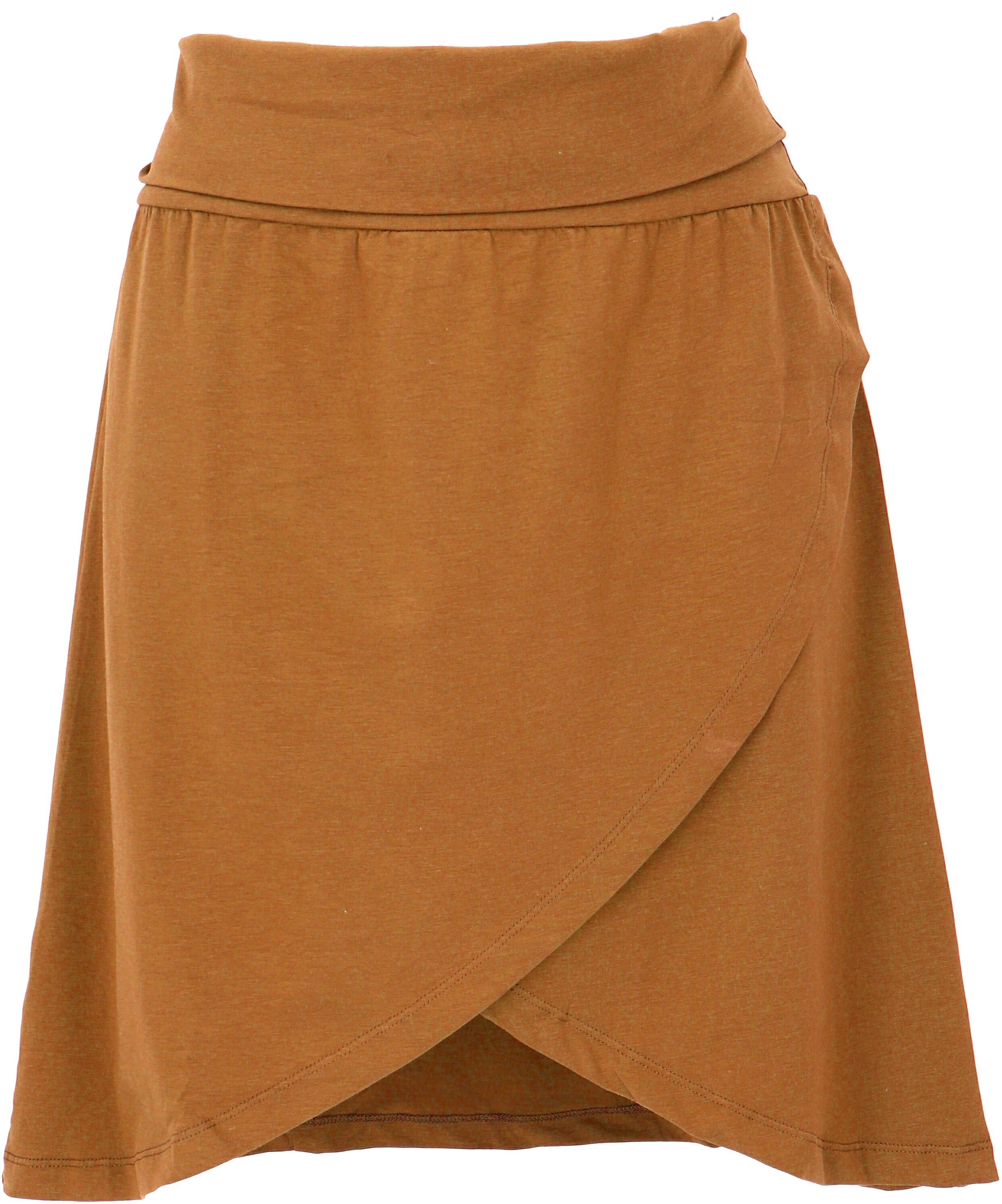 Yogarock Minirock Guru-Shop alternative Rock A-Linien caramel Bekleidung Bio-Baumwolle, aus im..